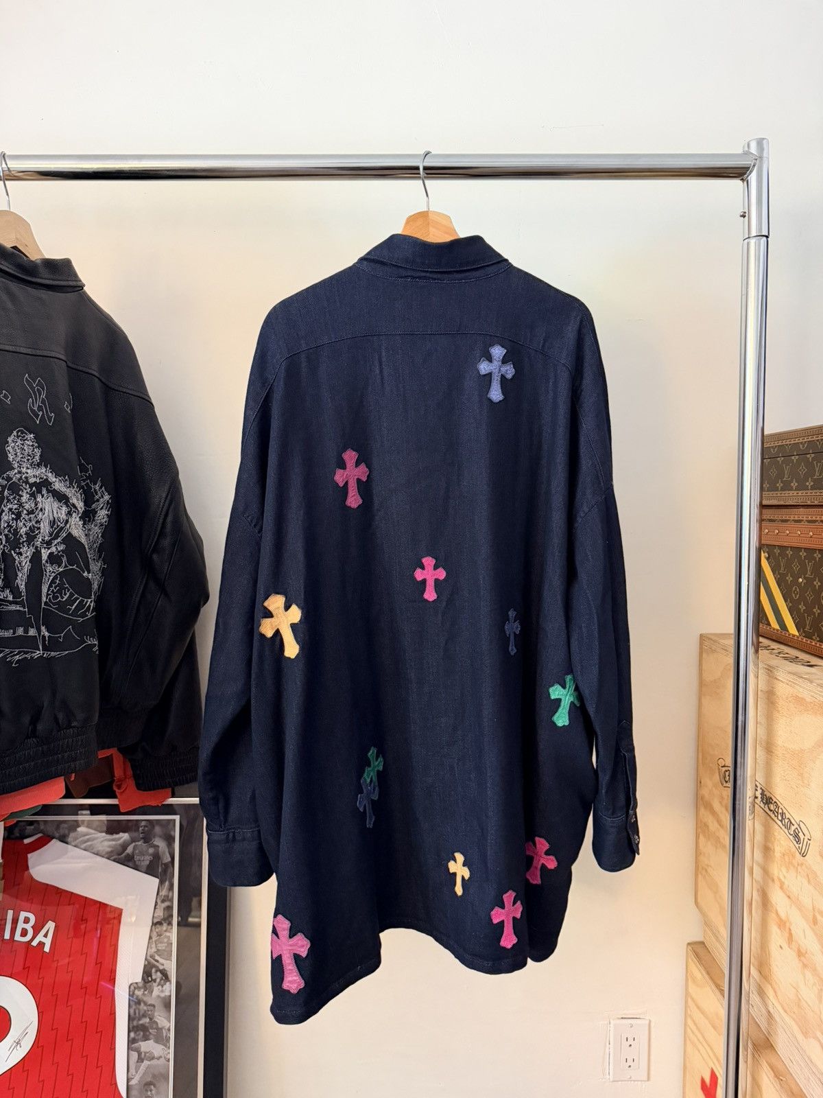 Chrome Hearts Chrome Hearts Multi Color Denim Button Up Size US XXL / EU 58 / 5 - 1 Thumbnail