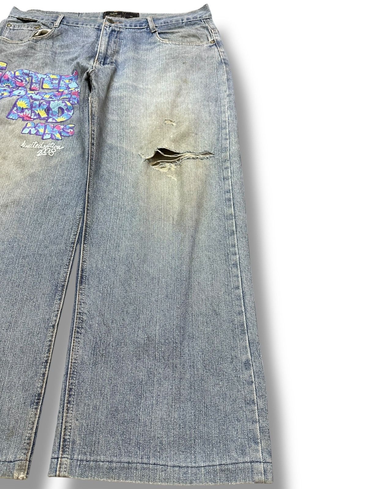 Akademiks Vintage Akademiks Baggy Skater Distressed Denim Size US 37 - 4 Thumbnail