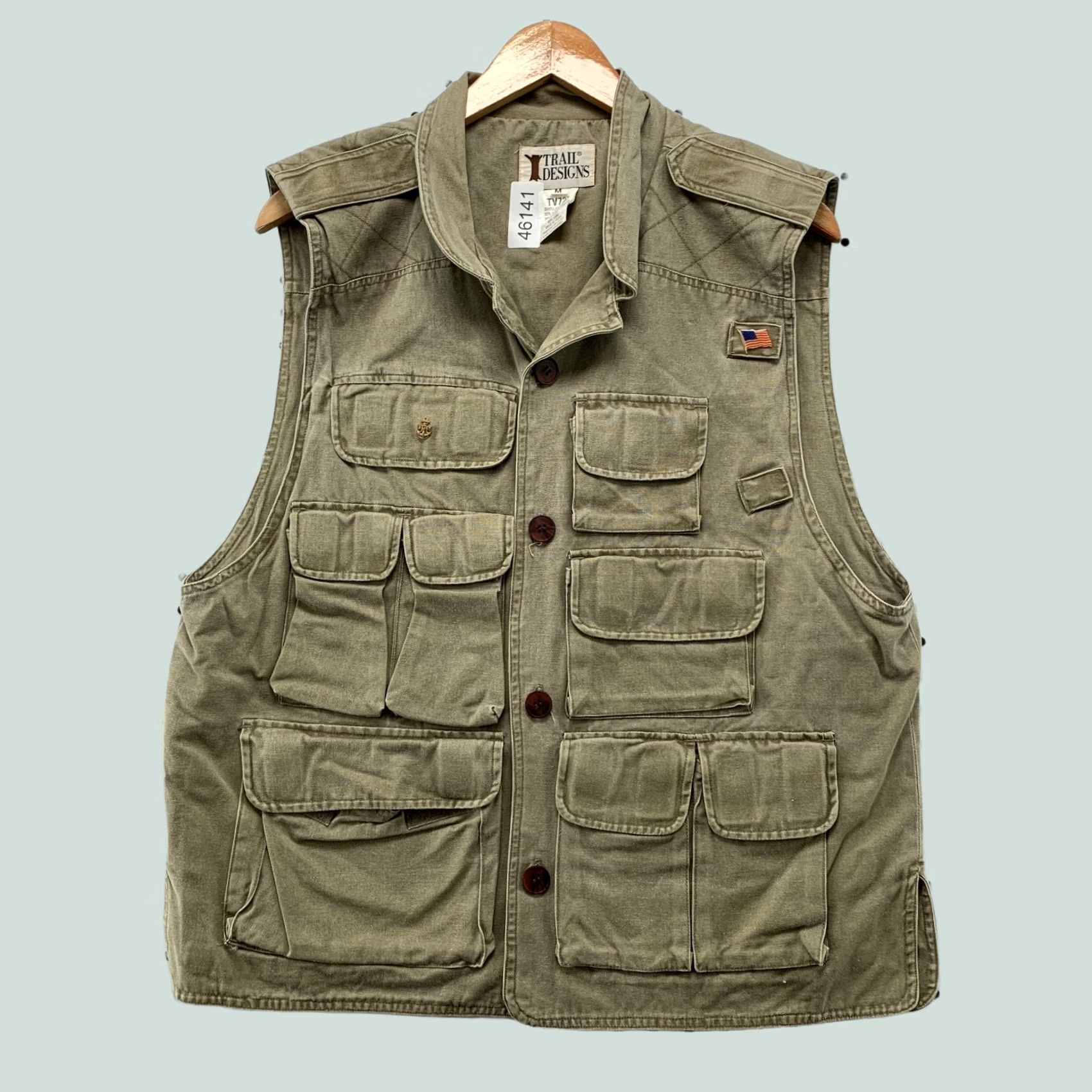 Vintage VINTAGE Trail Design Utility Vest Mens M Beige Fishing Outdoor Hunt Vest Size US M / EU 48-50 / 2 - 1 Thumbnail
