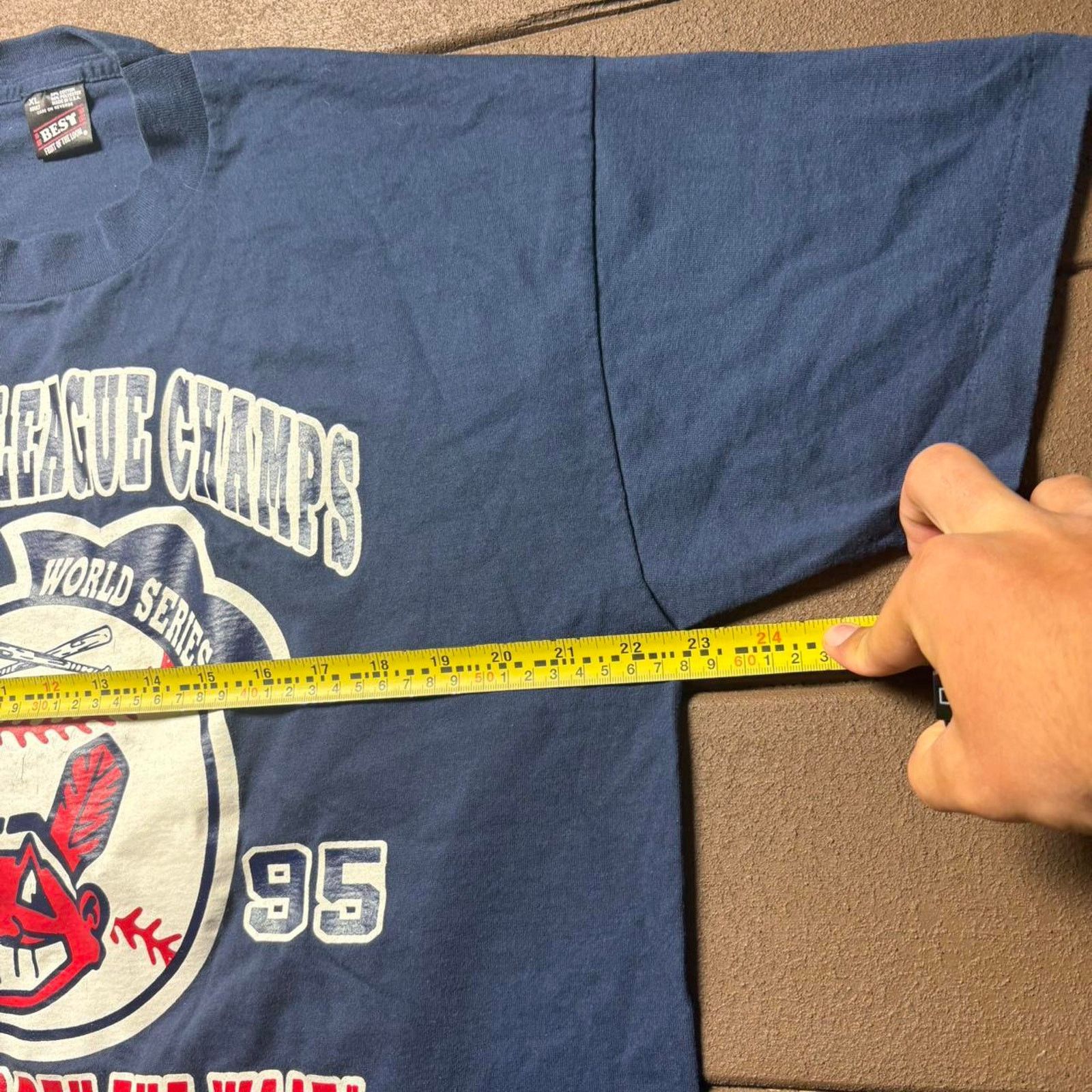 MLB 1995 Cleveland Indians World Series Champions shirt Size US XL / EU 56 / 4 - 4 Thumbnail