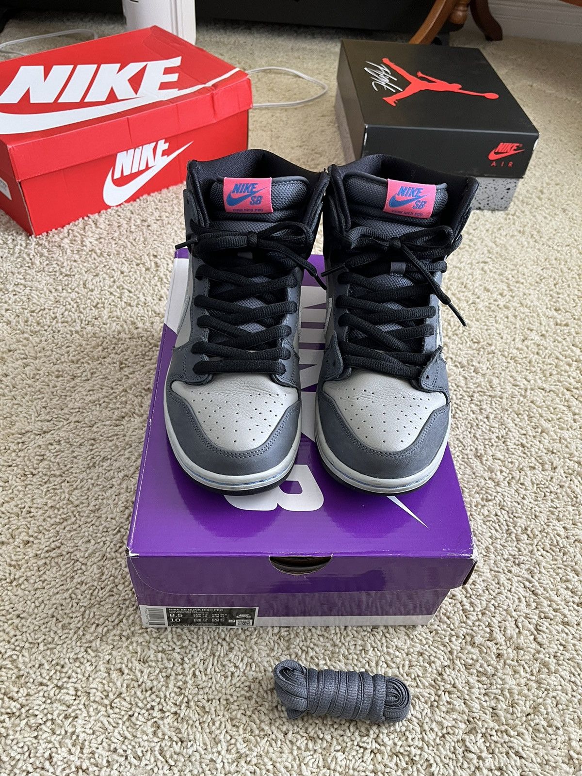 Nike Nike sb dunk high medium grey Size US 8.5 / EU 41-42 - 3 Thumbnail
