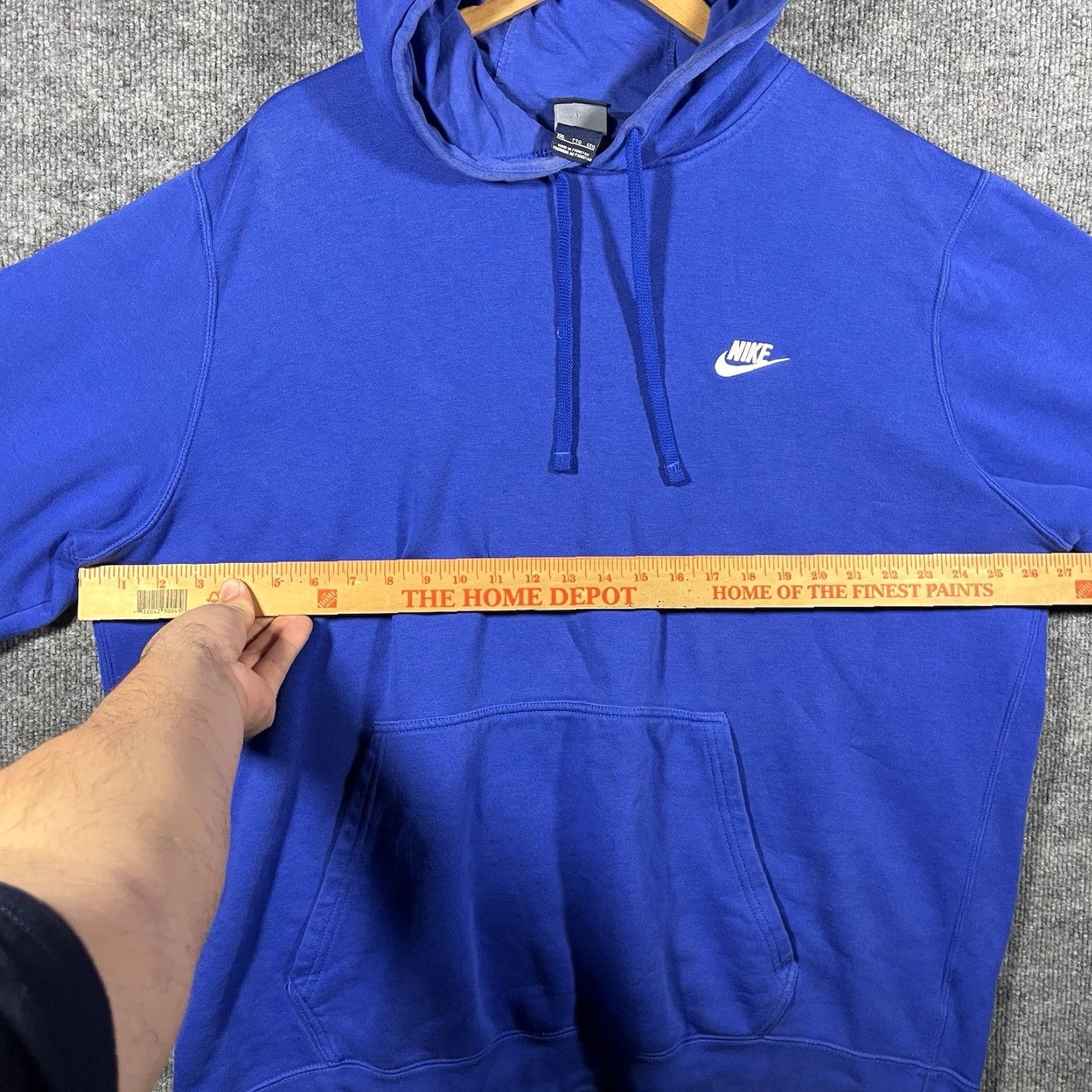 Nike VINTAGE Nike Blue Hoodie Pullover Mens 2XL Swoosh Logo Athletic Sweatshirt Hoodie Sweatshirt Blue Size US XXL / EU 58 / 5 - 4 Thumbnail