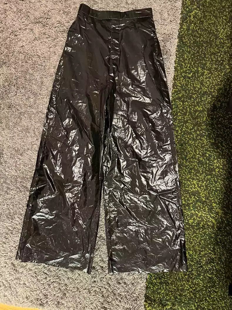 Rick Owens Rick Owens Dirt ultra-high waist black rubber pants Size US 32 / EU 48 - 1 Thumbnail