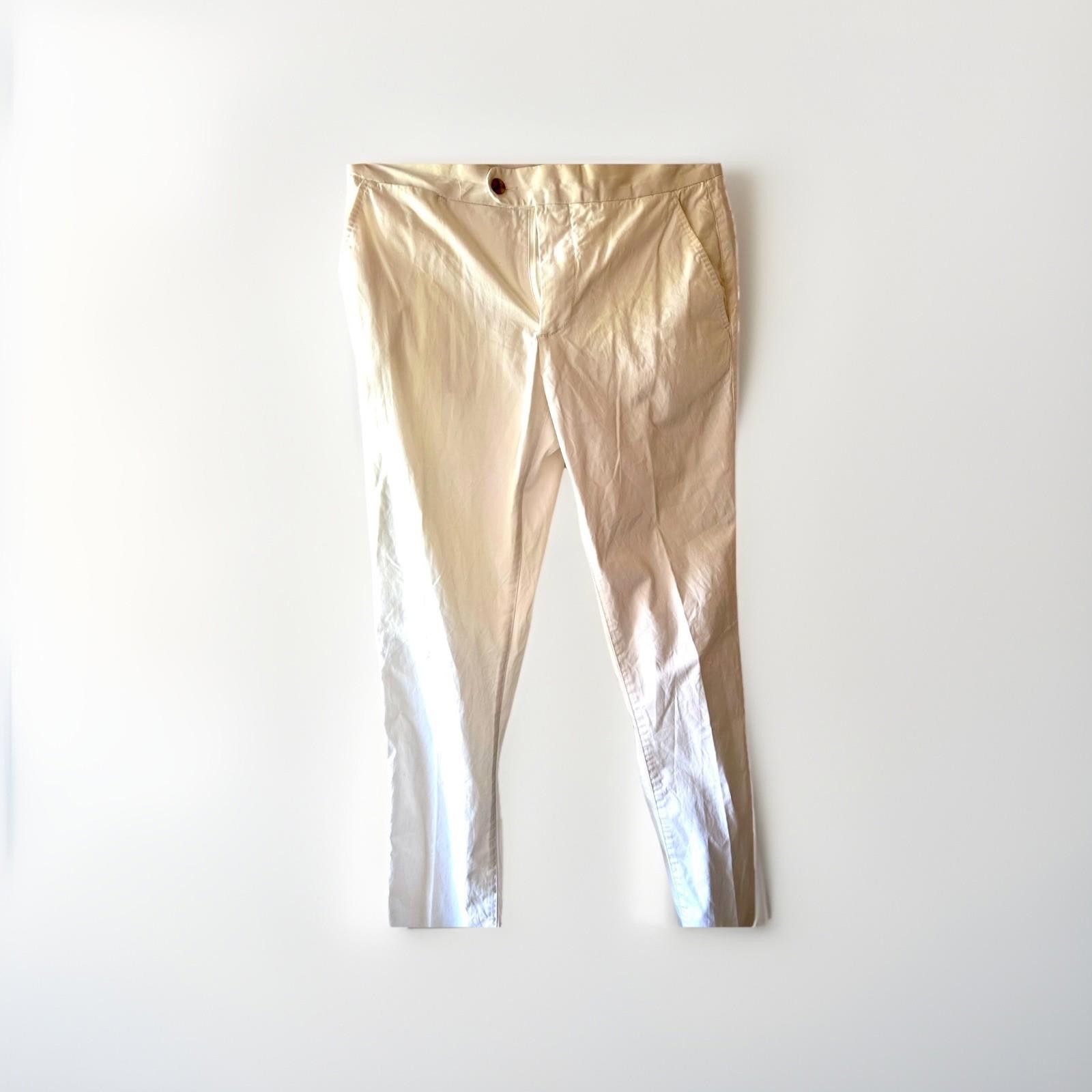 Suitsupply Suit Supply 100% Cotton White Pants Buckles Porto Int. 30 Size US 30 / EU 46 - 1 Thumbnail