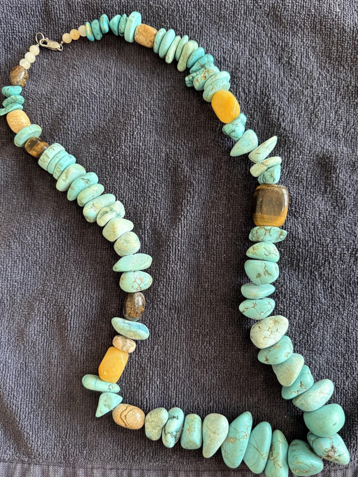 Other Chunky Turquoise & Multi-Gemstone Statement Necklace-925 Size ONE SIZE - 2 Thumbnail