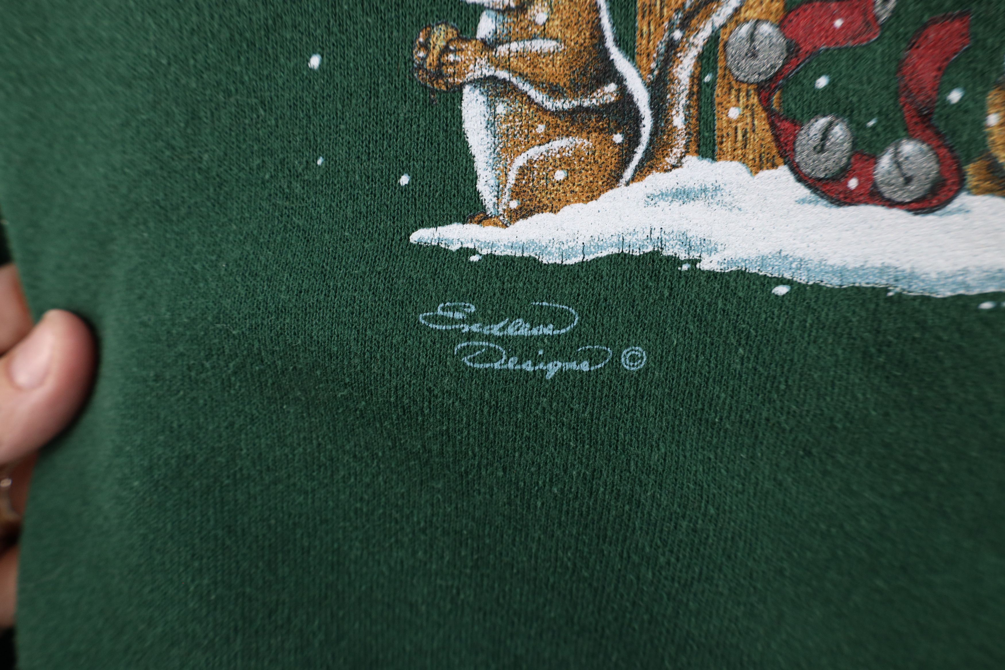 Vintage Vintage 90s Streetwear Nature Reindeer Chipmunk Sweatshirt Size XXL / US 16-18 / IT 52-54 - 5 Thumbnail
