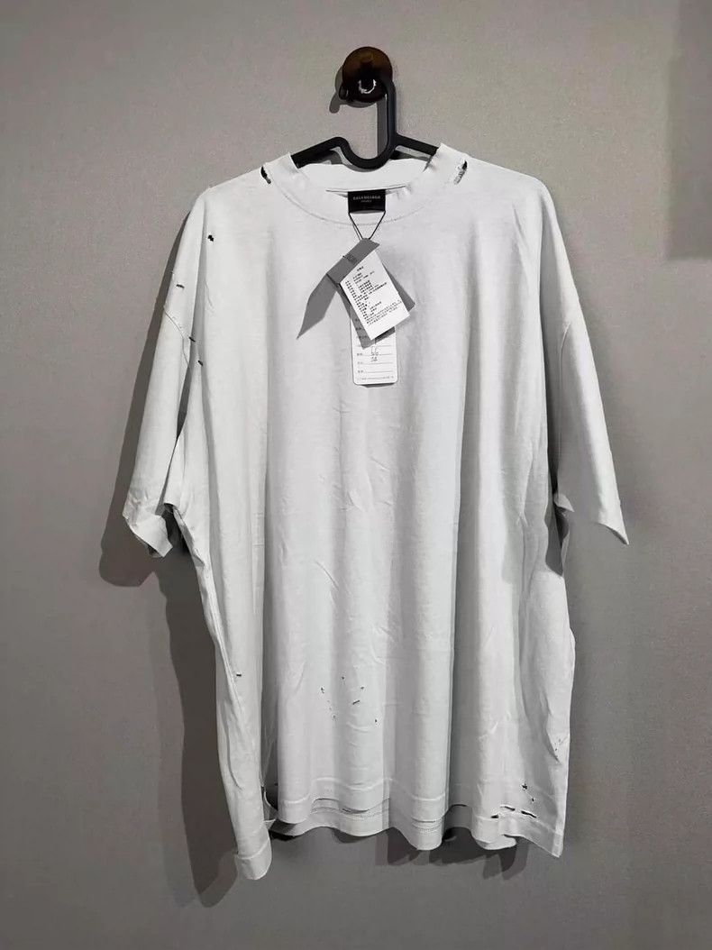 Balenciaga Balenciaga Gothic letter printed short sleeves Size US S / EU 44-46 / 1 - 1 Thumbnail