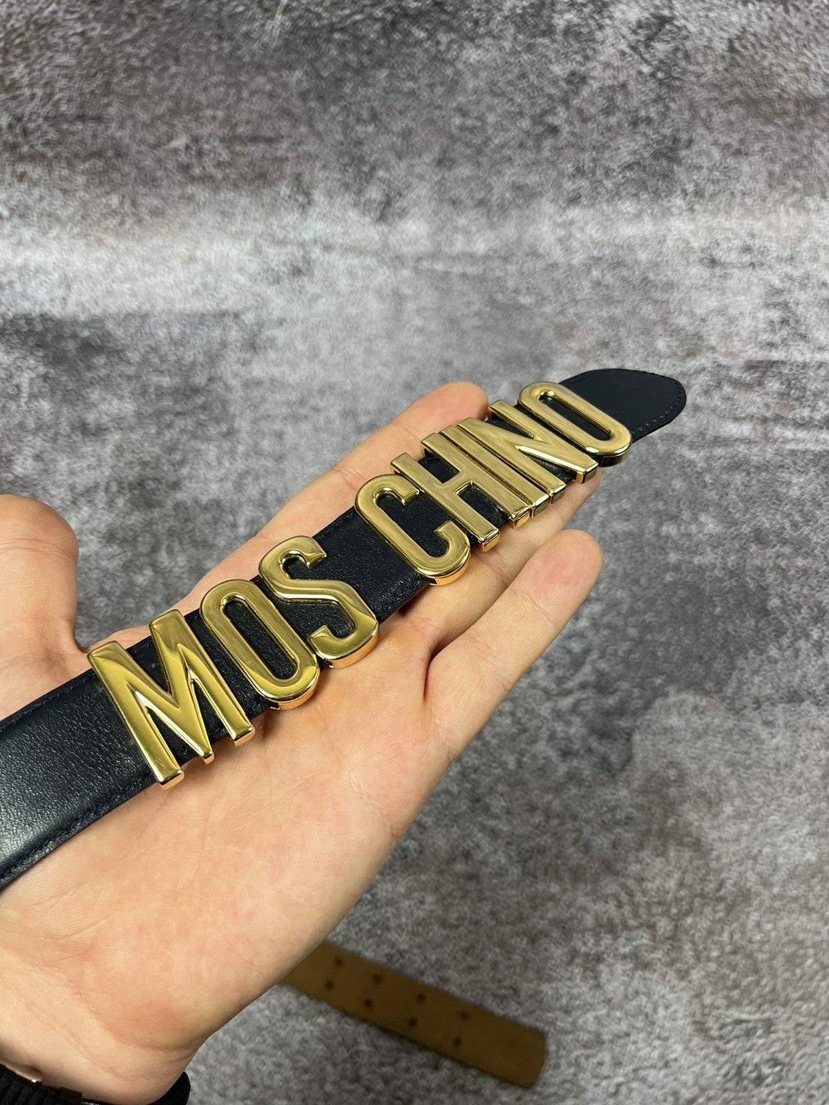 Designer × Moschino × Vintage Rare‼️ 90s Moschino italy by Redwall Lettered icon gold belt Size ONE SIZE - 11 Thumbnail