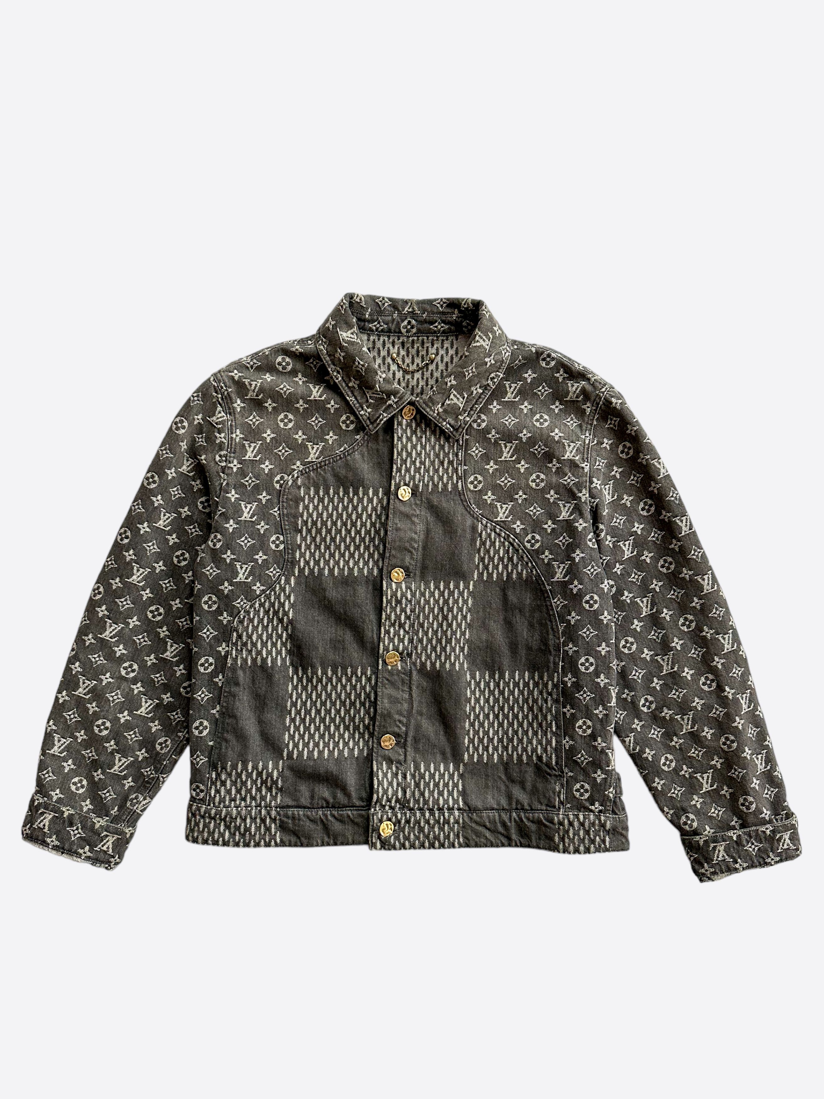 Louis Vuitton Louis Vuitton Nigo Grey Monogram Denim Jacket Size US L / EU 52-54 / 3 - 1 Thumbnail