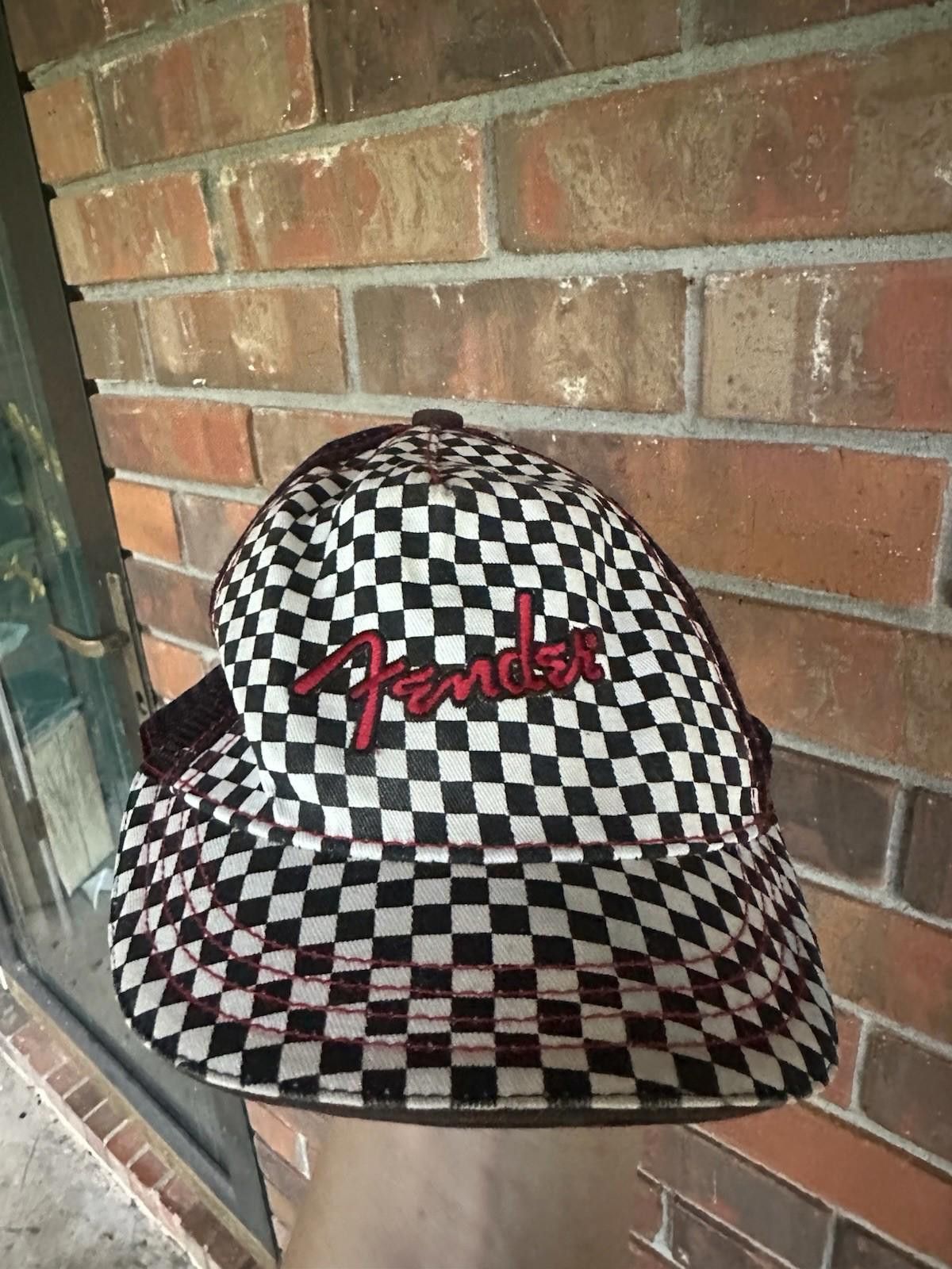 Fender Vintage Fender Youth Adjustable Checkerboard Hat Snap Back Size ONE SIZE - 2 Thumbnail