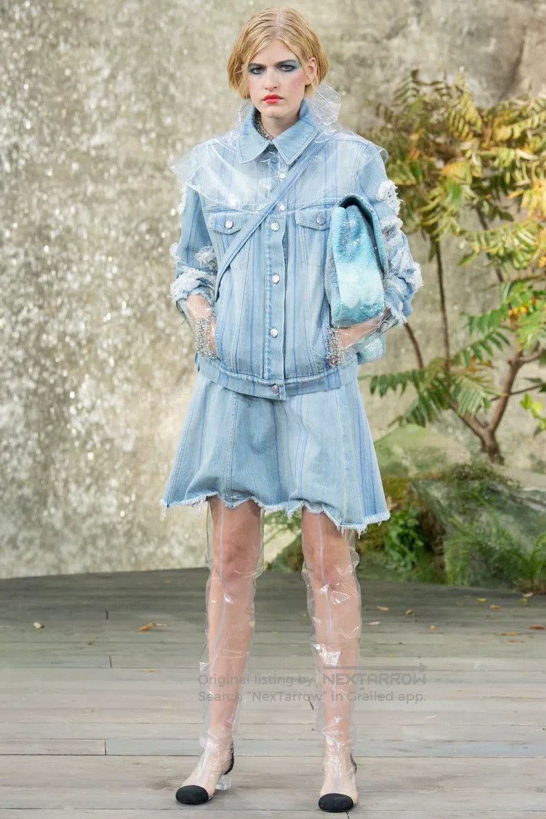 Chanel Chanel Waterfall series floral denim jacket Size XXS / US 00 / IT 34 - 9 Thumbnail