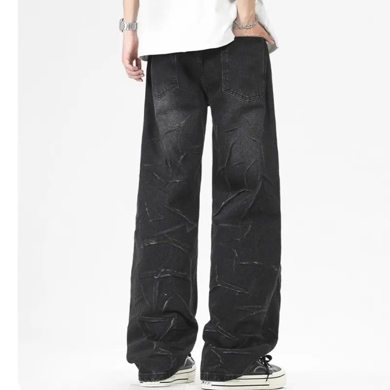 Japanese Brand Black washed dirty denim Size US 29 - 3 Thumbnail