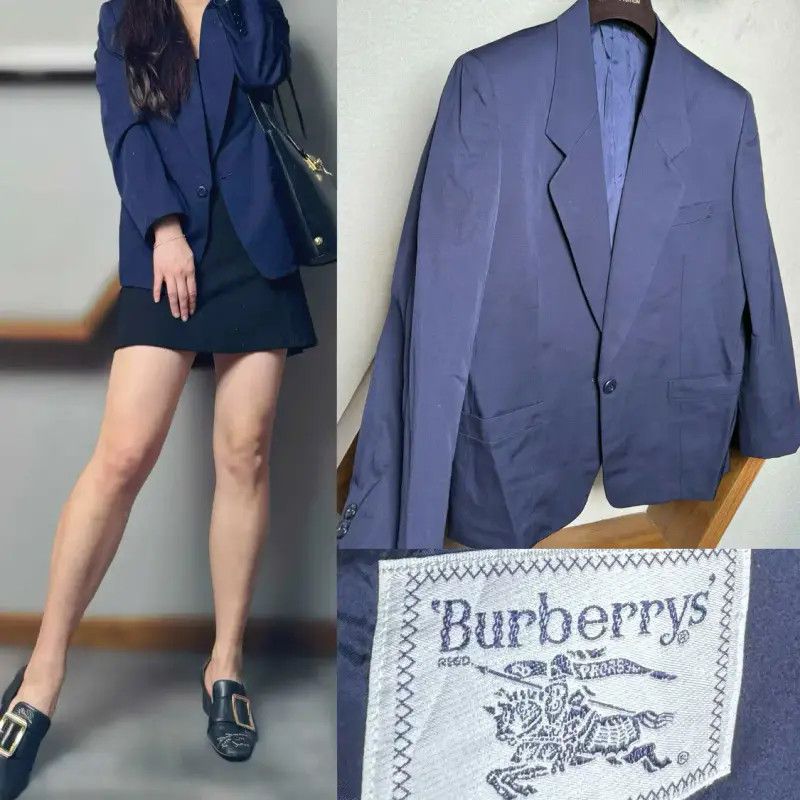 Burberry Burberry Wool Women's Navy Cardigan Size ONE SIZE - 1 Thumbnail