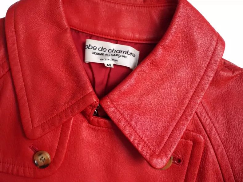 Comme des Garcons Comme Des Garcons Red leather coat Size M / US 6-8 / IT 42-44 - 6 Thumbnail