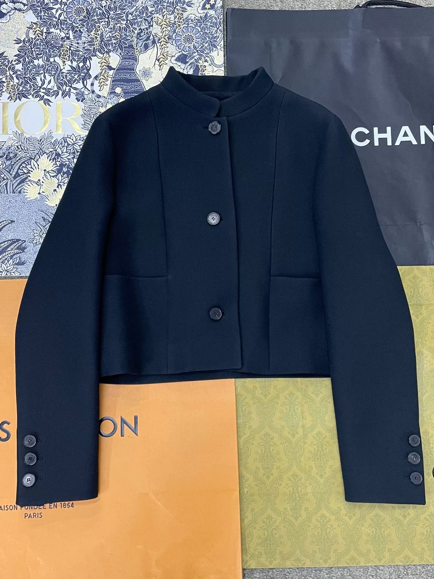 Dior Dior Black Stand Collar Blazer Size US XS / EU 42 / 0 - 1 Thumbnail