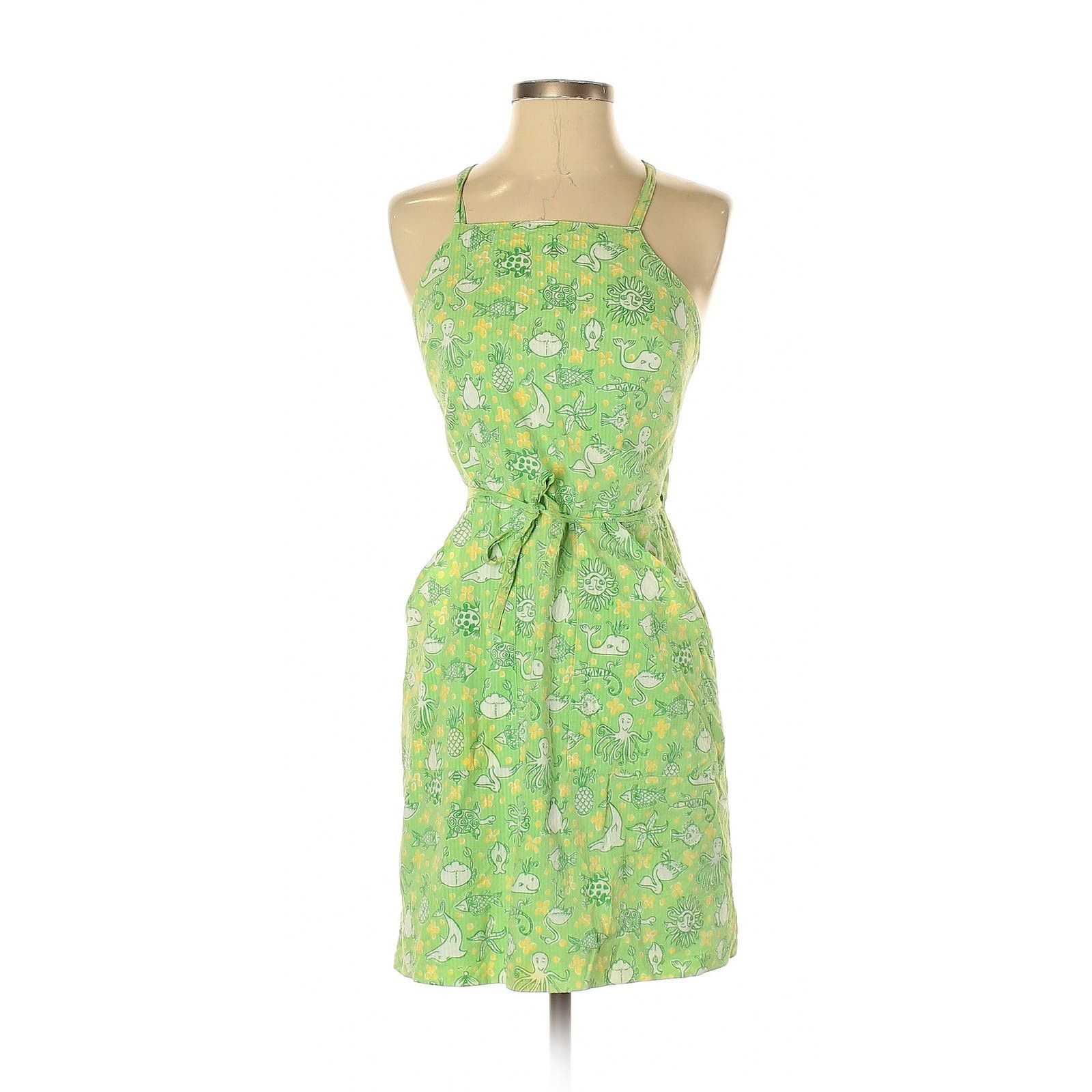 Lilly Pulitzer Green Whimsical Marine Life Print Twee Dress -  cruiseboatoman.com