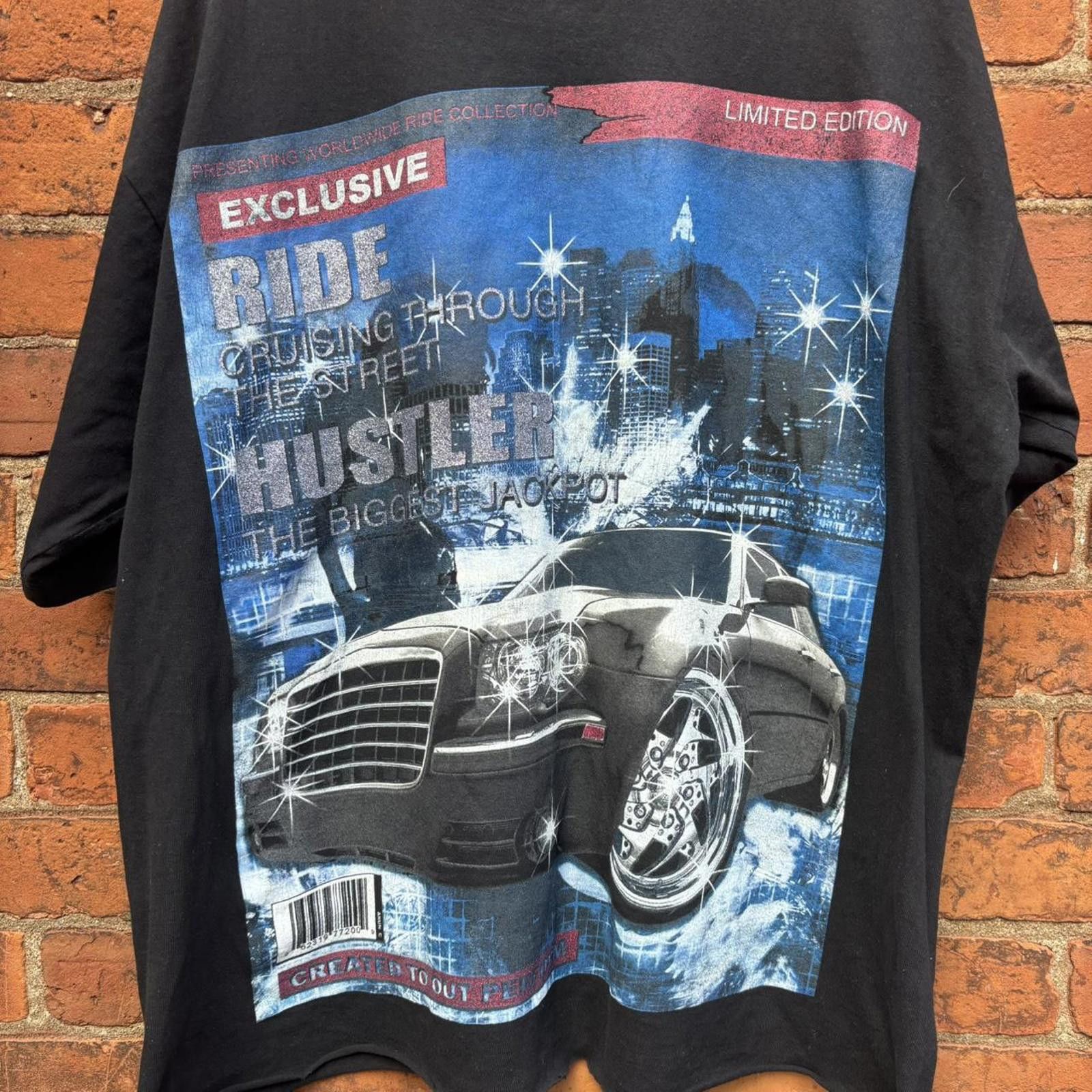 Other gangster big print car cropped t shirt y2k Size US XXL / EU 58 / 5 - 3 Thumbnail