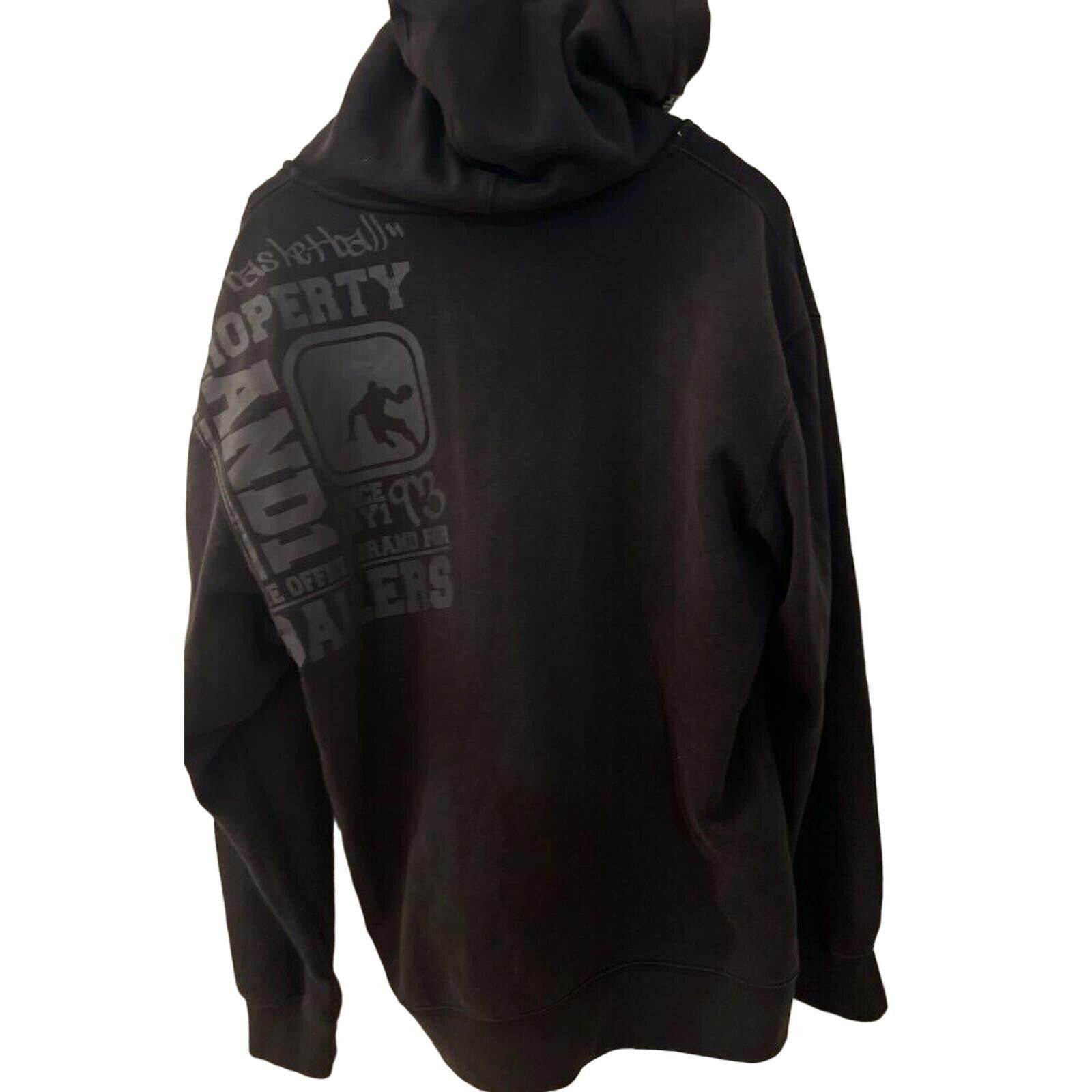 Designer AND1 Vintage Full Zip Hoodie/ BASKETBALL Large BLACK Pre-own Size US 32 / EU 48 - 2 Thumbnail