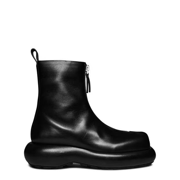 Jil Sander o1g2r1mq1024 Zip Front Boots in Black Size US 7 / IT 37 - 1 Thumbnail
