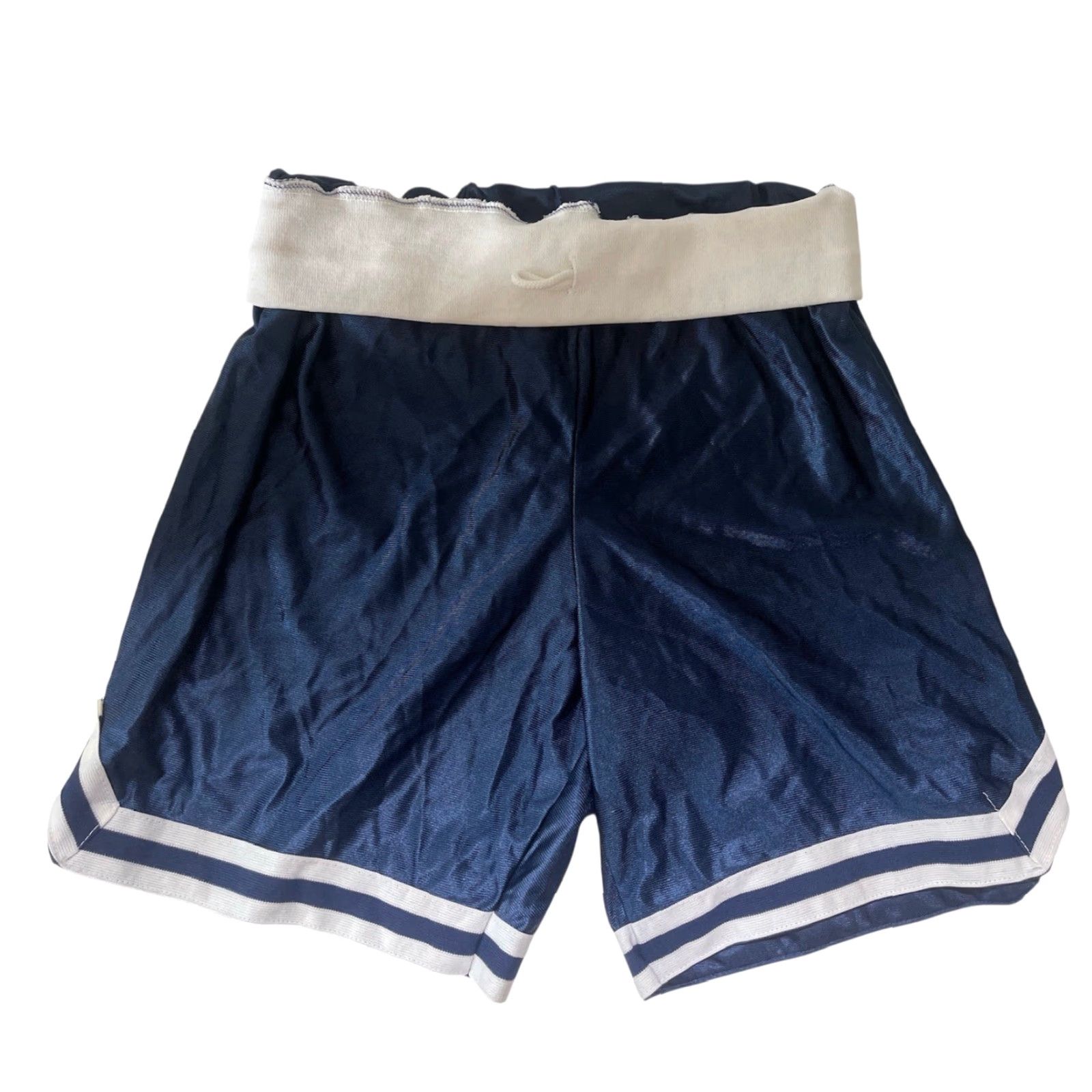 Vintage VINTAGE Don Alleson dazzle basketball shorts Mens L NWOT 90s navy blue 100% nylon athletic basketball Size US 33 - 2 Thumbnail