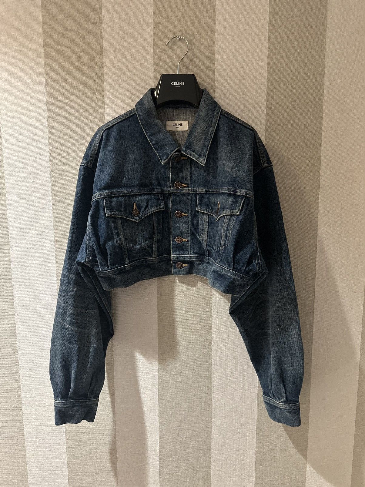 Celine × Hedi Slimane CELINE CROPPED DENIM JACKET | Grailed