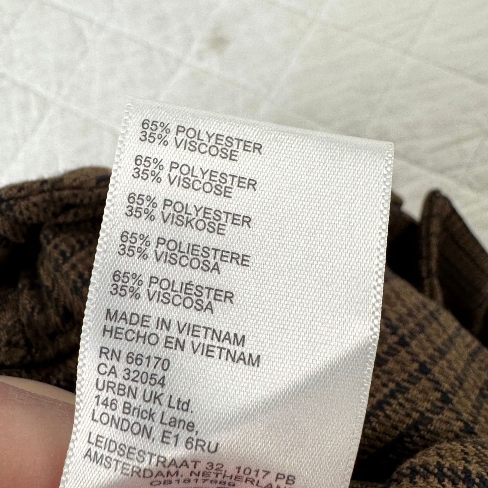 Urban Outfitters Urban Outfitters Brown Plaid Flare Leg Trousers Mid Rise Career Pants Womens Size 2 Size 26" / US 2 / IT 38 - 5 Thumbnail