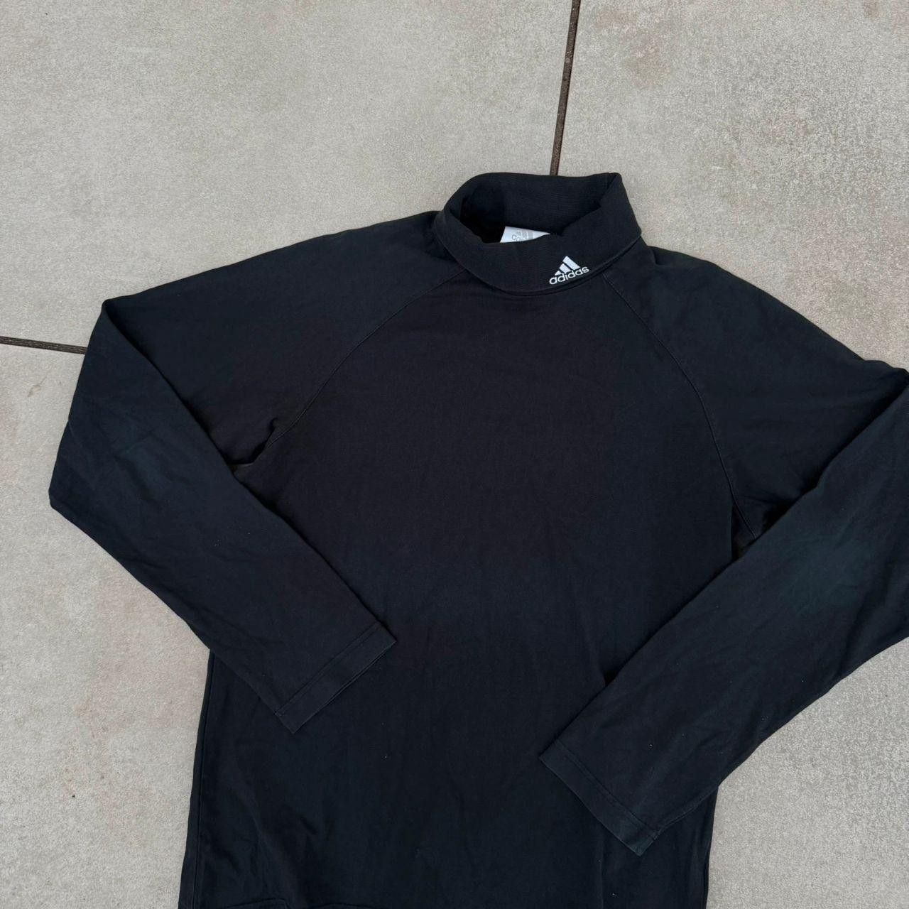Adidas Adidas Black Turtleneck Vintage Retro 90s Sweatshirt Size US M / EU 48-50 / 2 - 4 Thumbnail
