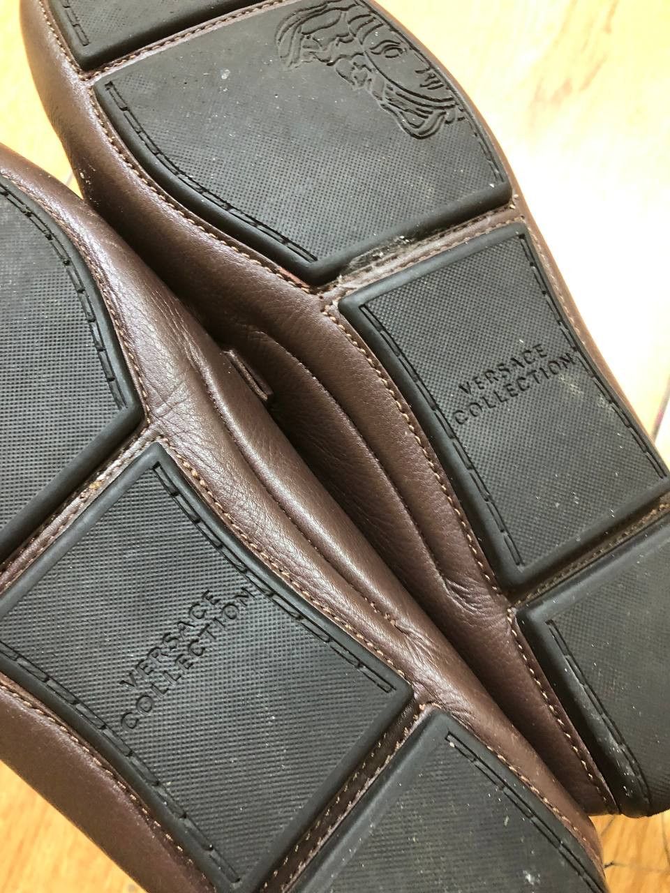 Versace Versace Logo Brown Leather Driving Shoes Loafers Size US 8 / EU 41 - 7 Thumbnail