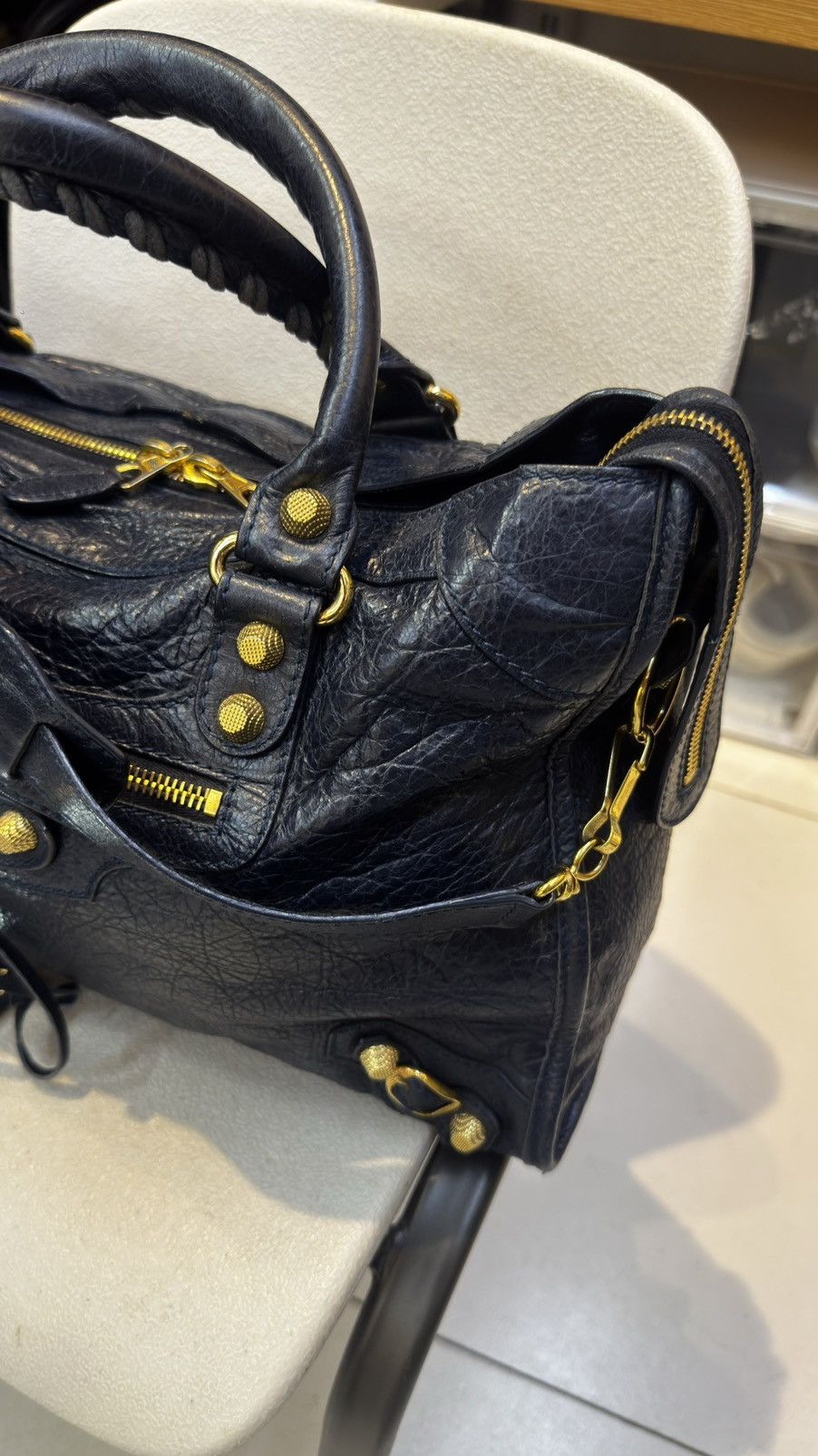 Balenciaga BALENCIAGA Persian Lambskin Leather Giant 12 Gold City Bag Size ONE SIZE - 3 Thumbnail