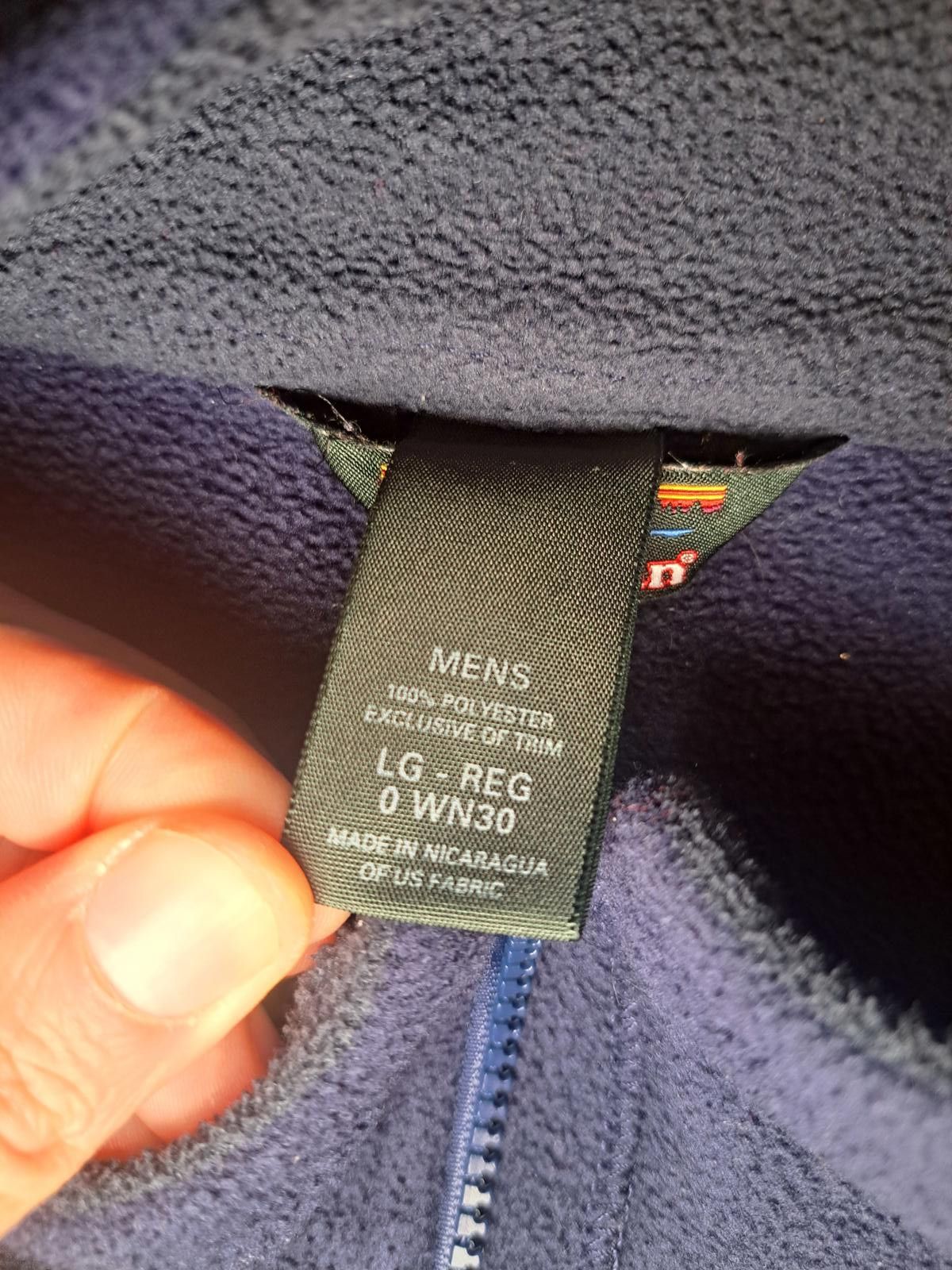 L.L. Bean LL Bean Fleece Jacket Sweater Pullover Mens Large Navy Blue Size US L / EU 52-54 / 3 - 4 Thumbnail