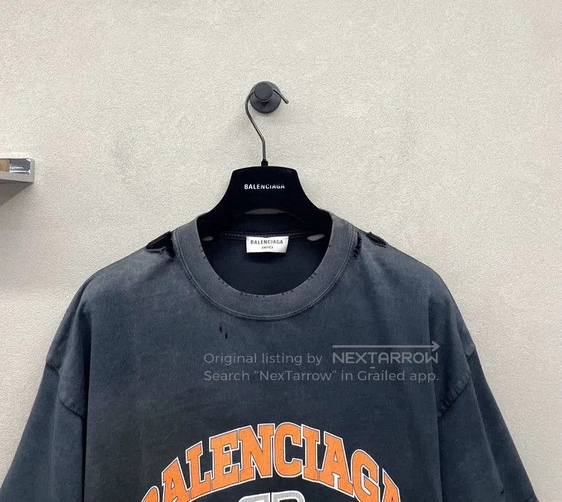 Balenciaga Balenciaga Washed Distressed Short Sleeve. Size US L / EU 52-54 / 3 - 4 Thumbnail