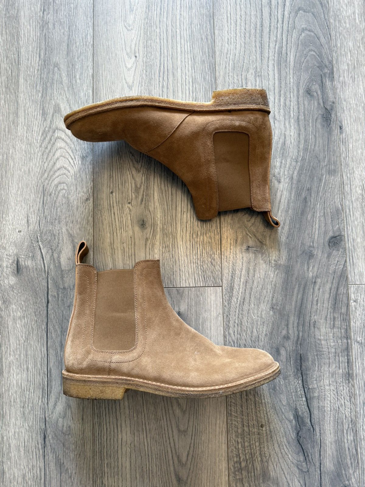 Bottega Veneta Tan Suede Chelsea Boots Size US 8 / EU 41 - 1 Thumbnail