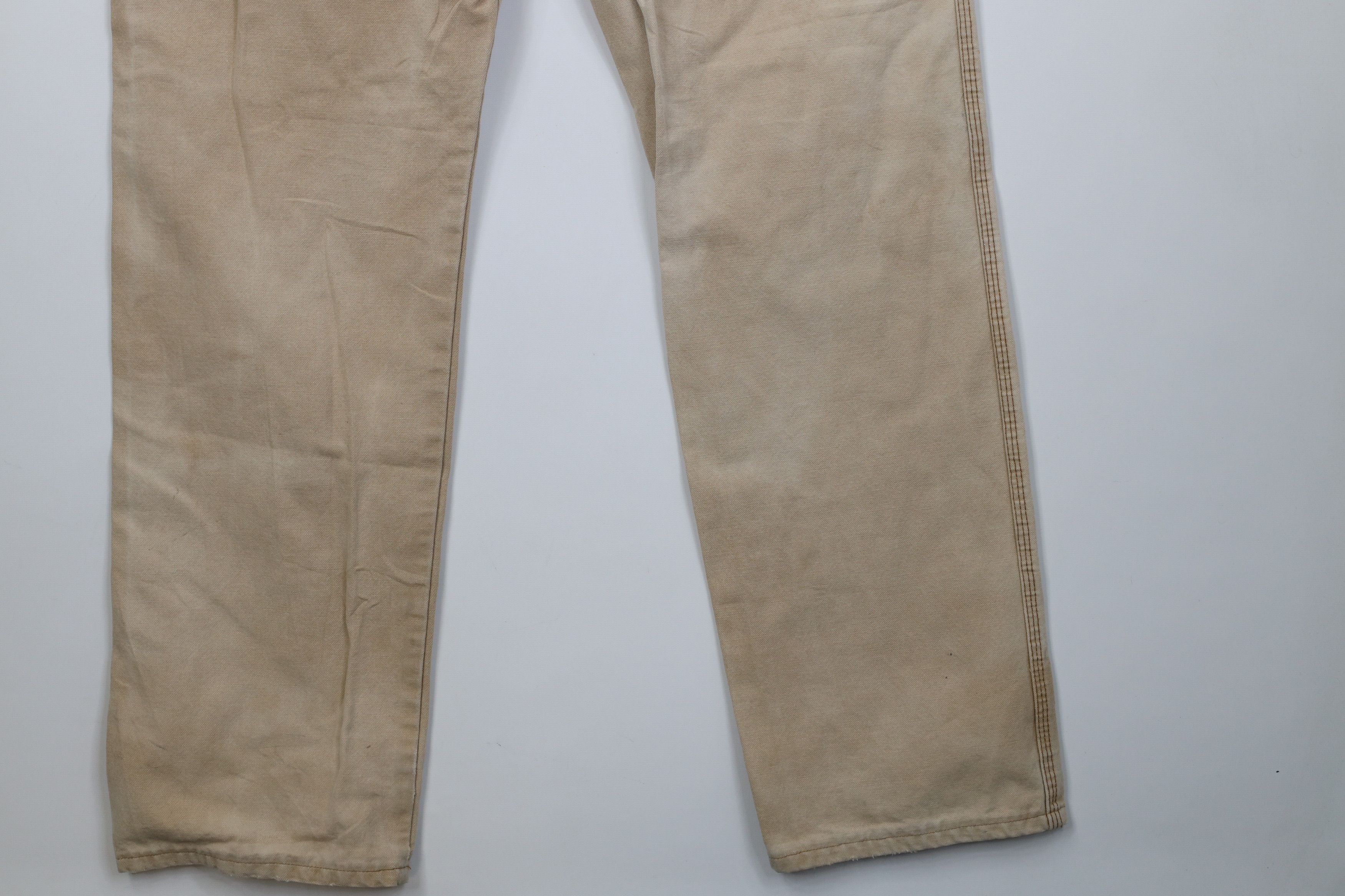 Dickies Vintage 90s Dickies Canvas Wide Leg Dungaree Pants Beige Size US 36 / EU 52 - 16 Thumbnail