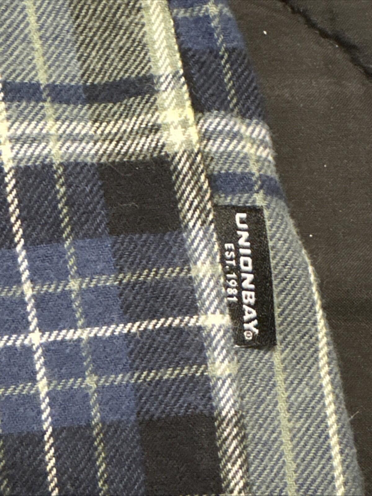 UNIONBAY Men’s M Union Bay Light Plaid Hooded Button Down (644) Size US S / EU 44-46 / 1 - 4 Thumbnail