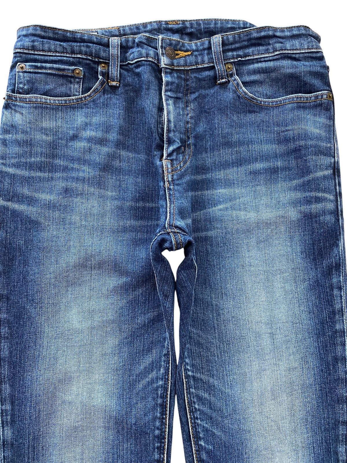 Edwin Edwin 503 Faded Blue Wash Whiskered Skinny Leg Jeans Size US 32 / EU 48 - 2 Thumbnail