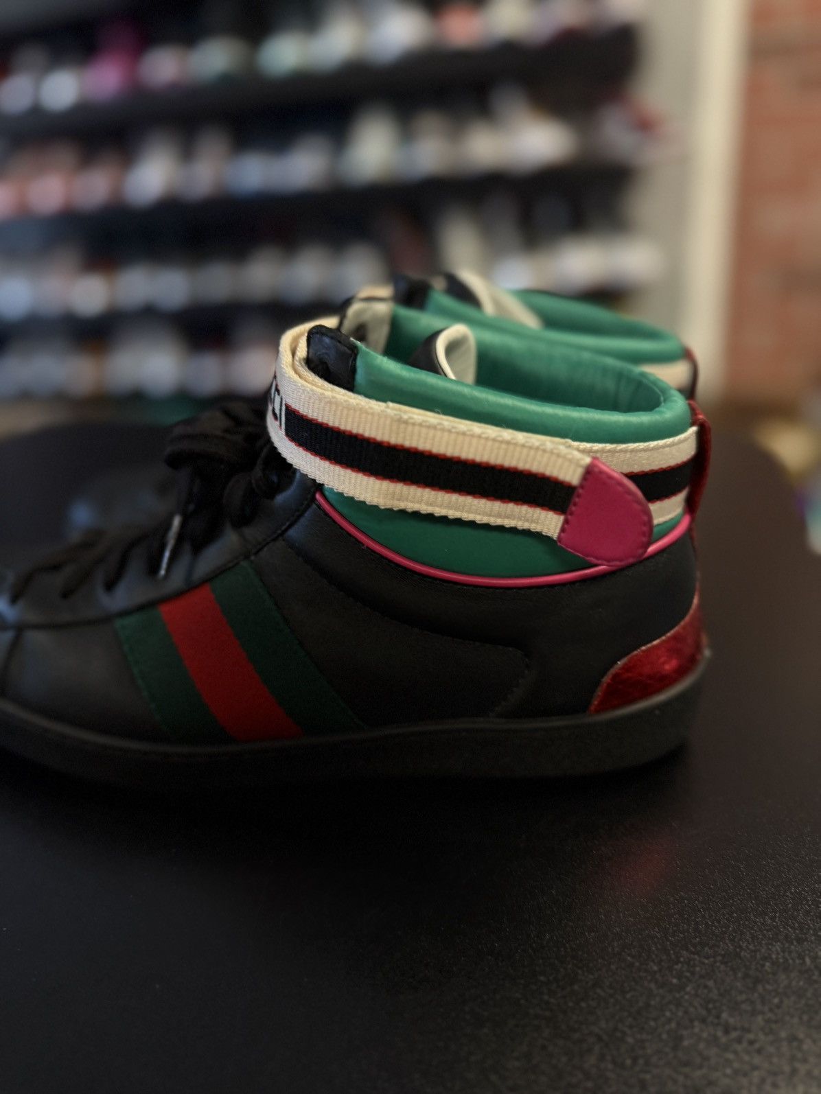 Gucci Gucci Mid Top Sneaker W Strap Size 8G/8.5US Size US 8.5 / EU 41-42 - 4 Thumbnail