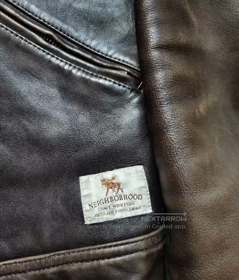 Neighborhood Neighborhood Brown Biker Leather Jacket Size US S / EU 44-46 / 1 - 4 Thumbnail