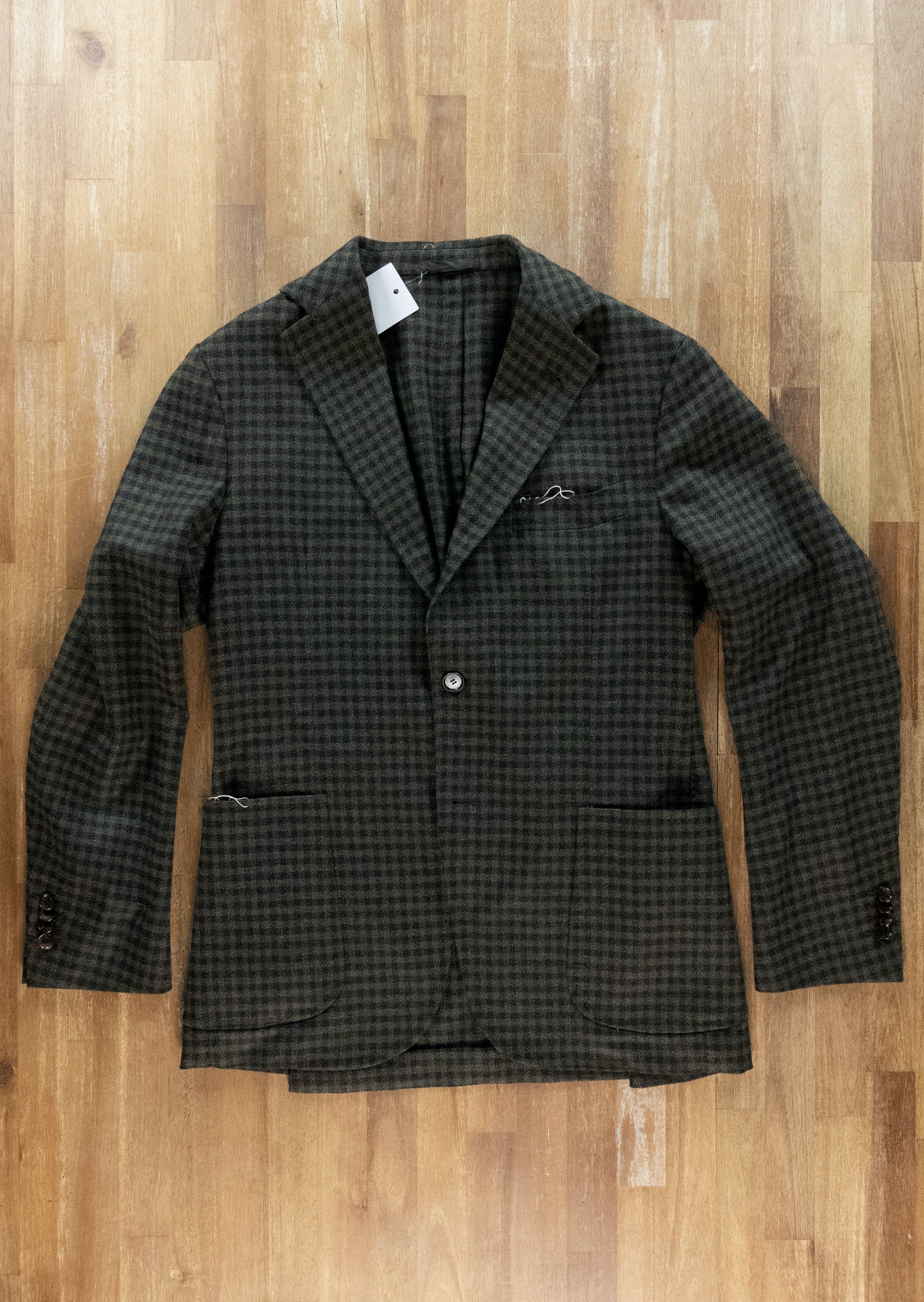 SARTORIO SARTORIO Napoli by Kiton green gingham wool sportcoat Size 38R - 3 Thumbnail
