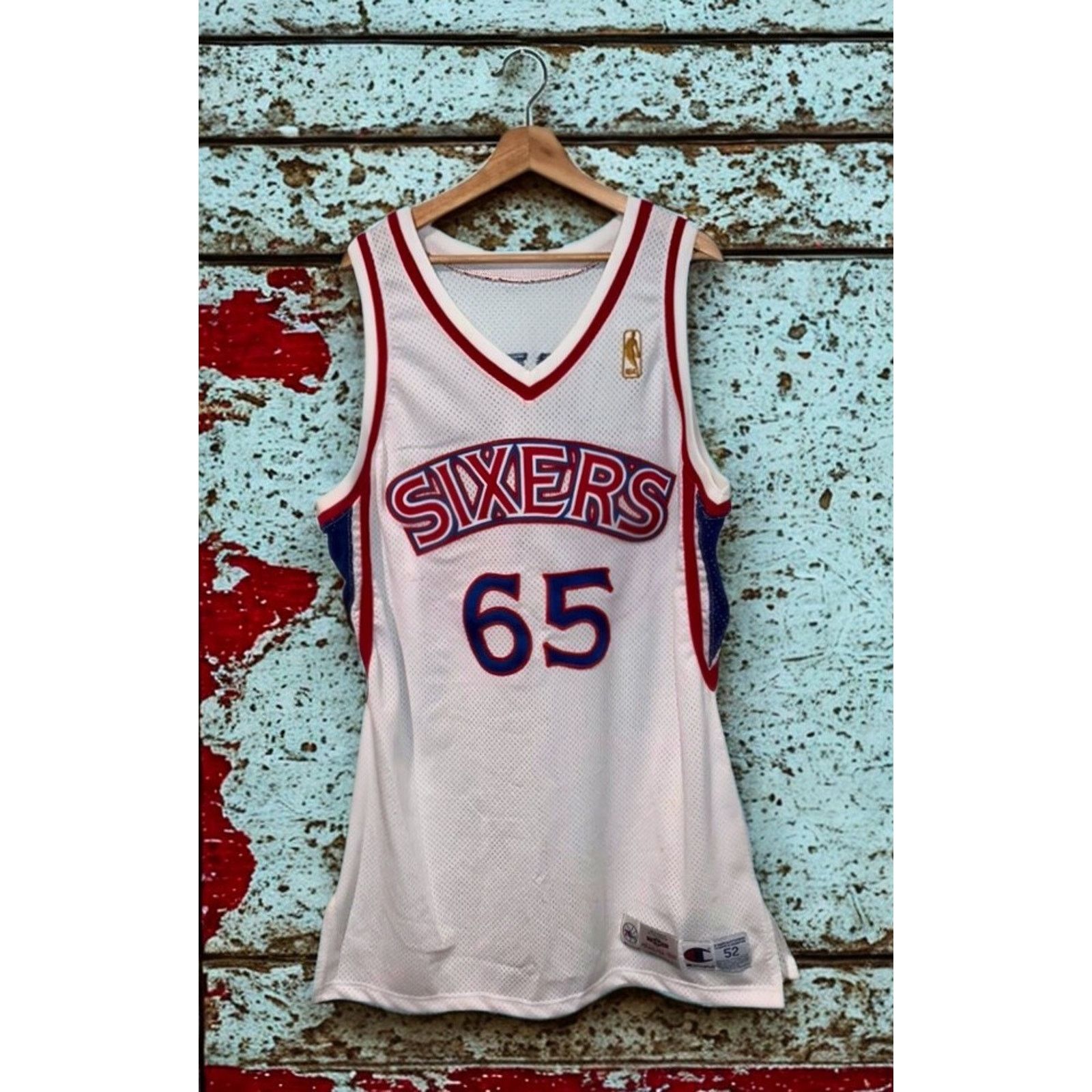 Champion Philadelphia 76ers 96-97 Game Issued Jersey Sz 52 +4 Size US XL / EU 56 / 4 - 2 Thumbnail