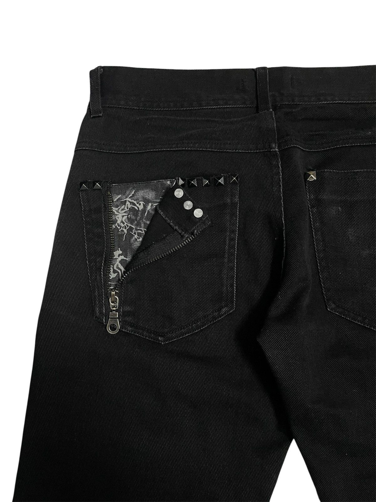 If Six Was Nine THEBLACKGENE Japan Studded Distressed Jeans Size US 29 - 8 Thumbnail