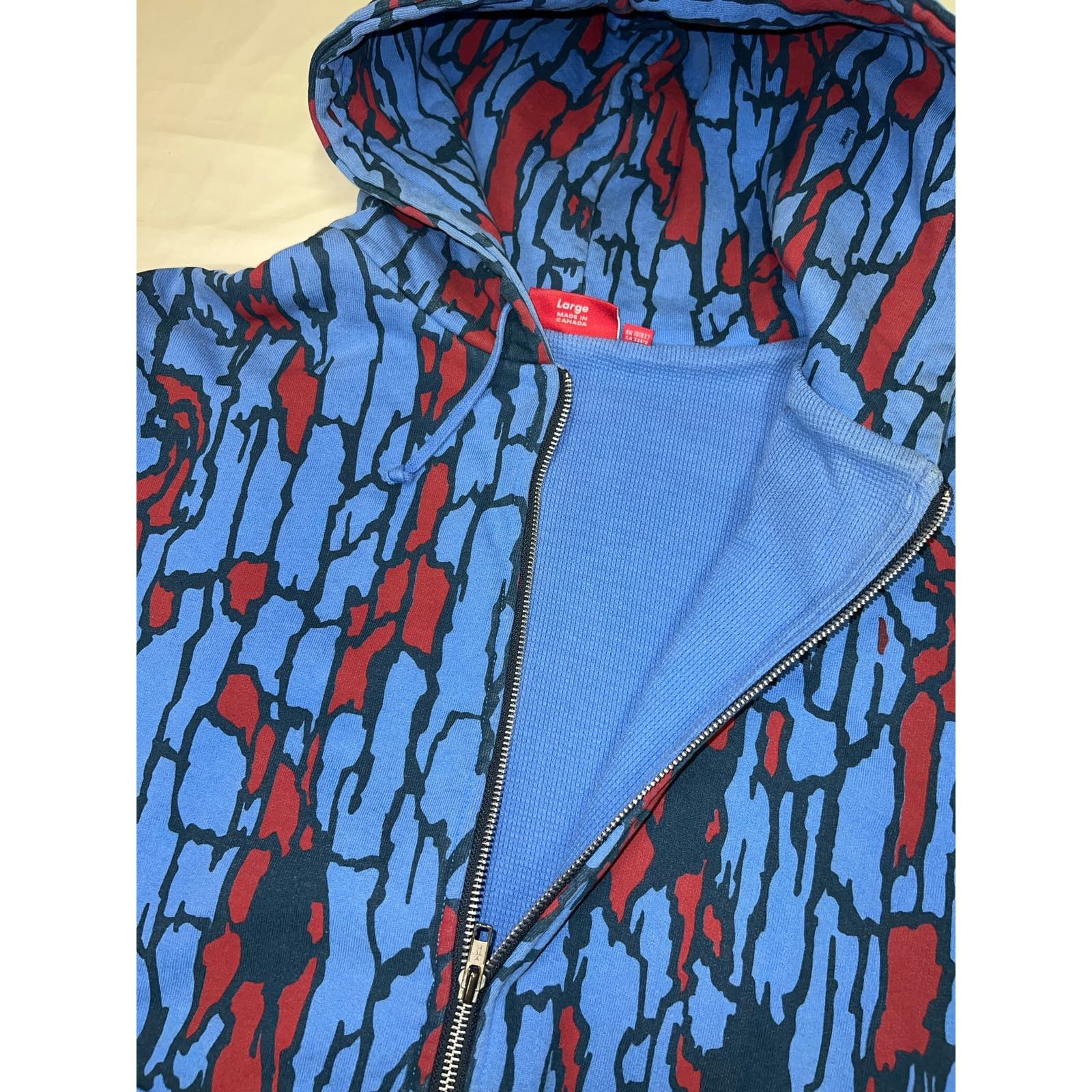 Supreme Supreme FW05 Cold World Tree Bark Thermal Zip Up Hoodie 