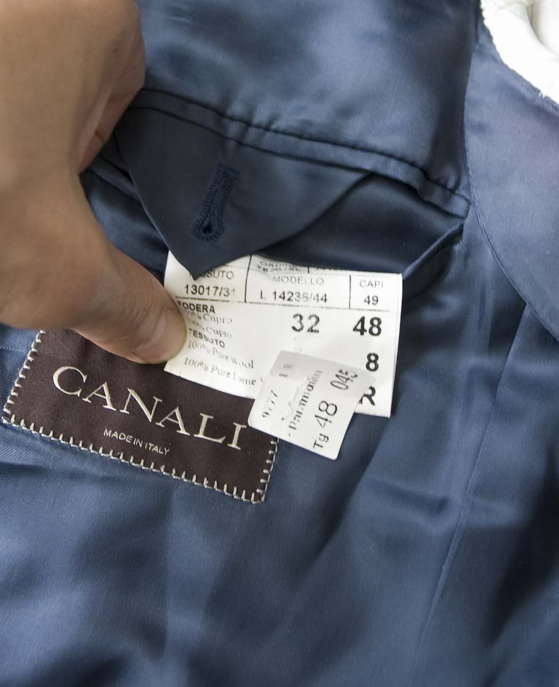 Canali Canali Jacket Wool Made in Italy Size 48R/38US Blue Stripe Size 38R - 4 Thumbnail