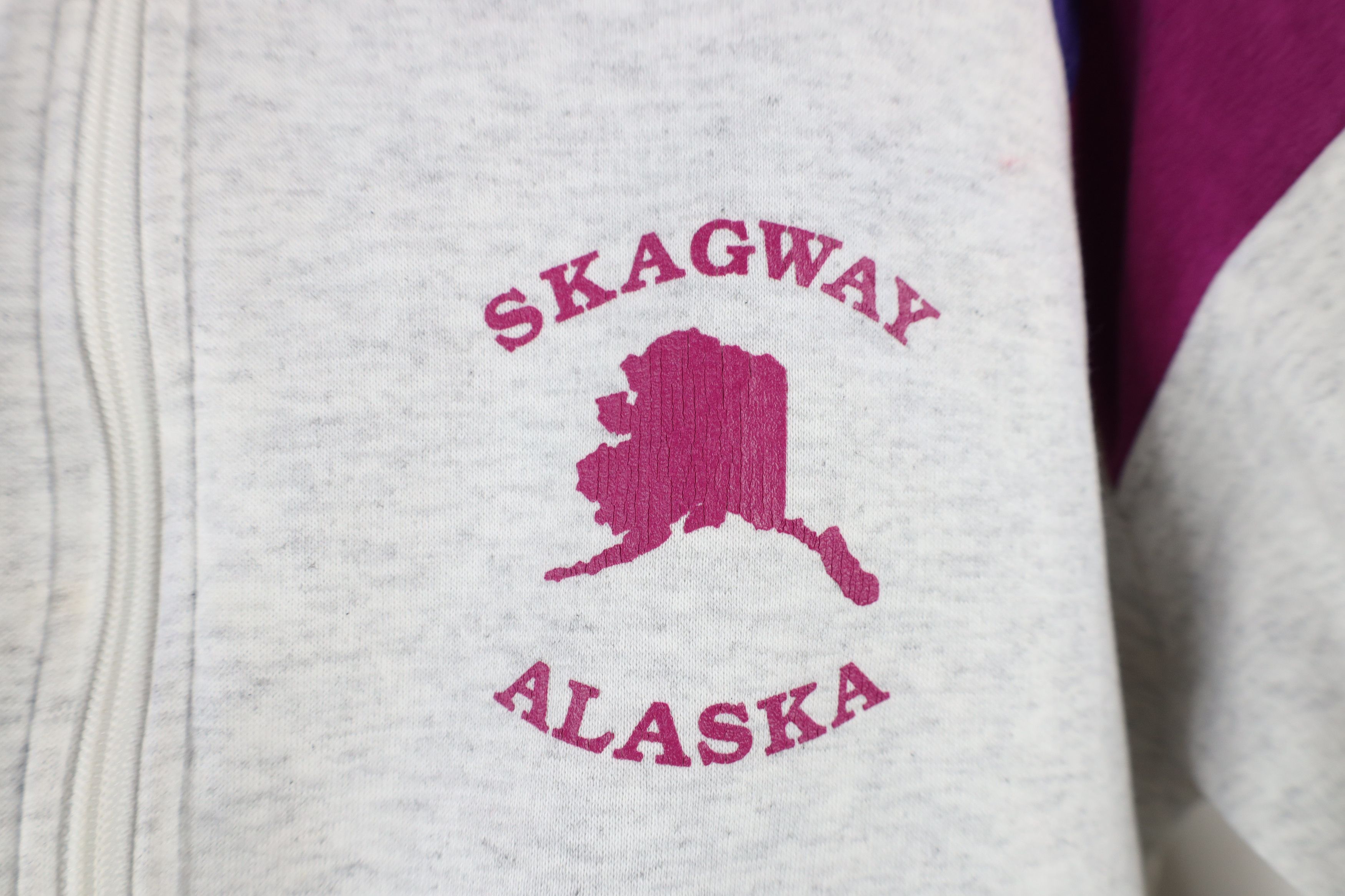 Vintage Vintage 90s Streetwear Skagway Alaska Full Zip Hoodie USA Size L / US 10 / IT 46 - 4 Thumbnail