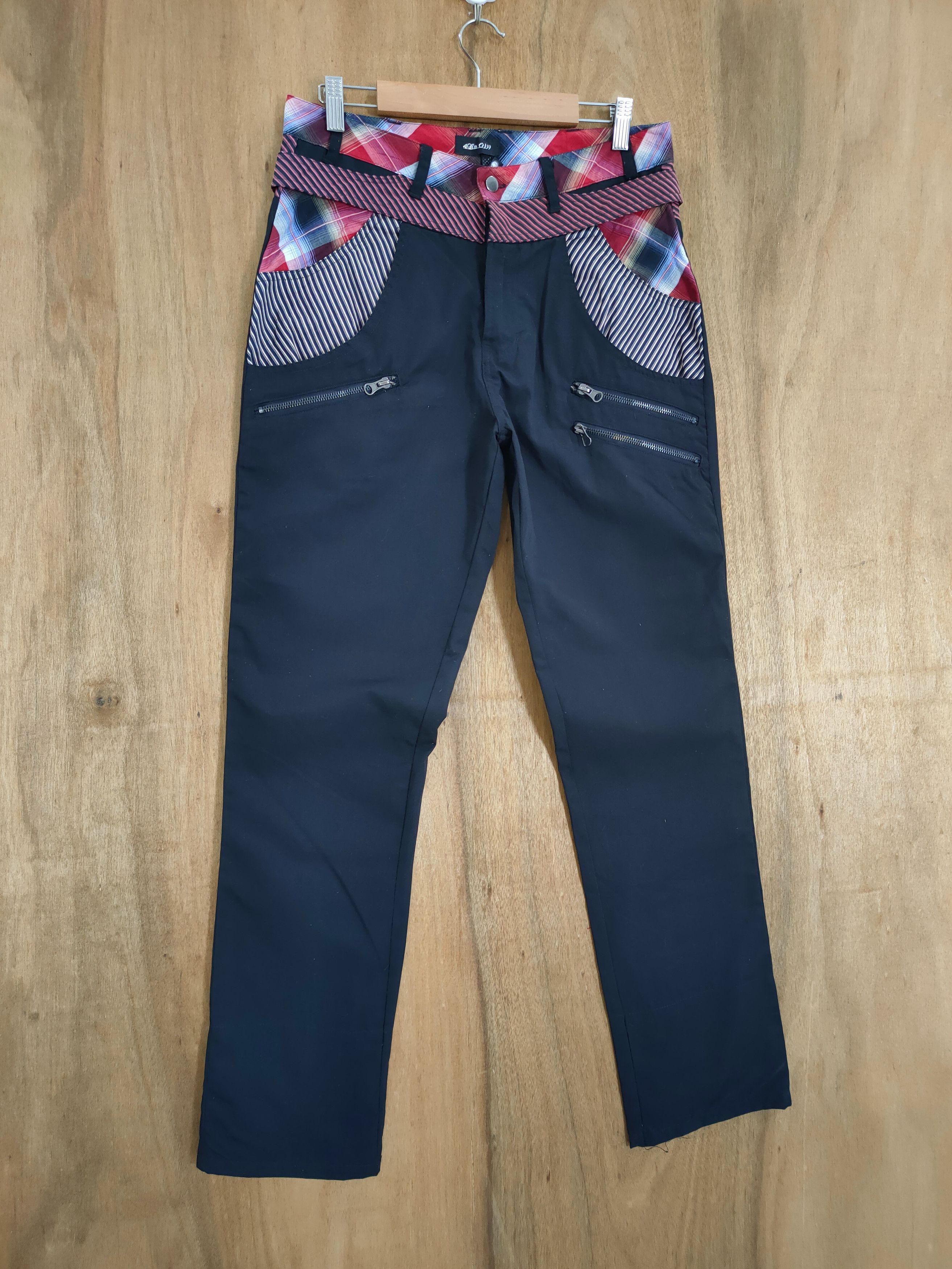 Japanese Brand JAPANESE BLACK DOUBLE WAIST MULTIPOCKET PANTS Size US 30 / EU 46 - 1 Thumbnail