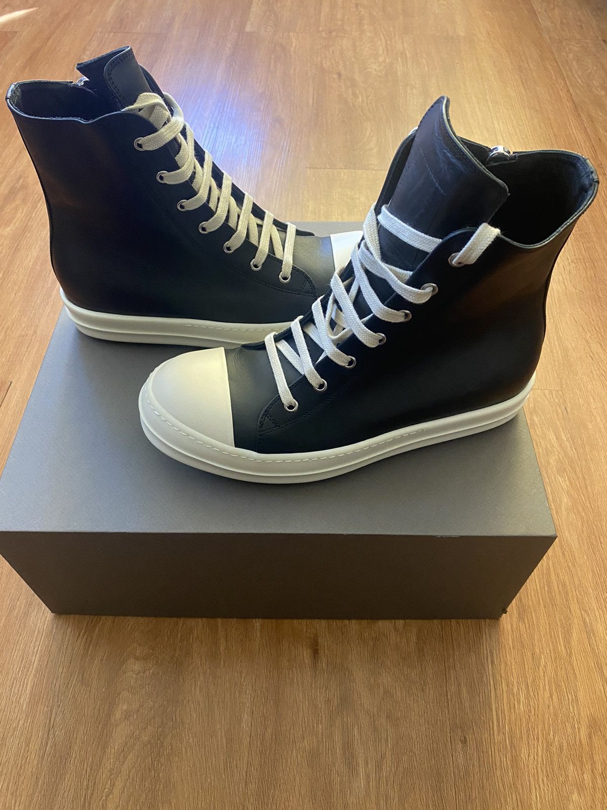 image of Rick Owens Mainline Ramones Shoes in Black, Men's (Size 8)