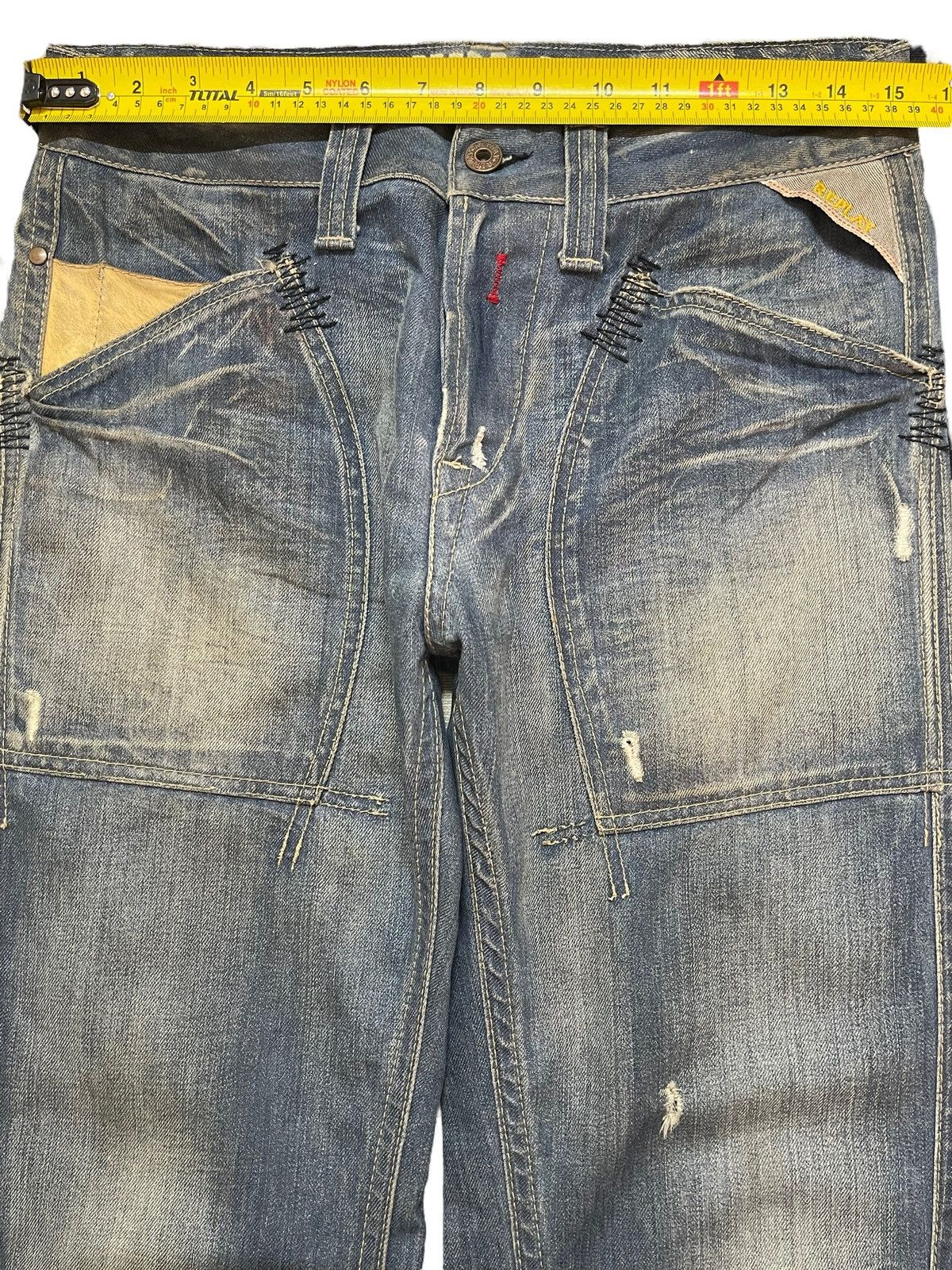 Replay Vintage Replay Blue Mud Wash Blue Faded Style Loose Jeans Size US 30 / EU 46 - 12 Thumbnail