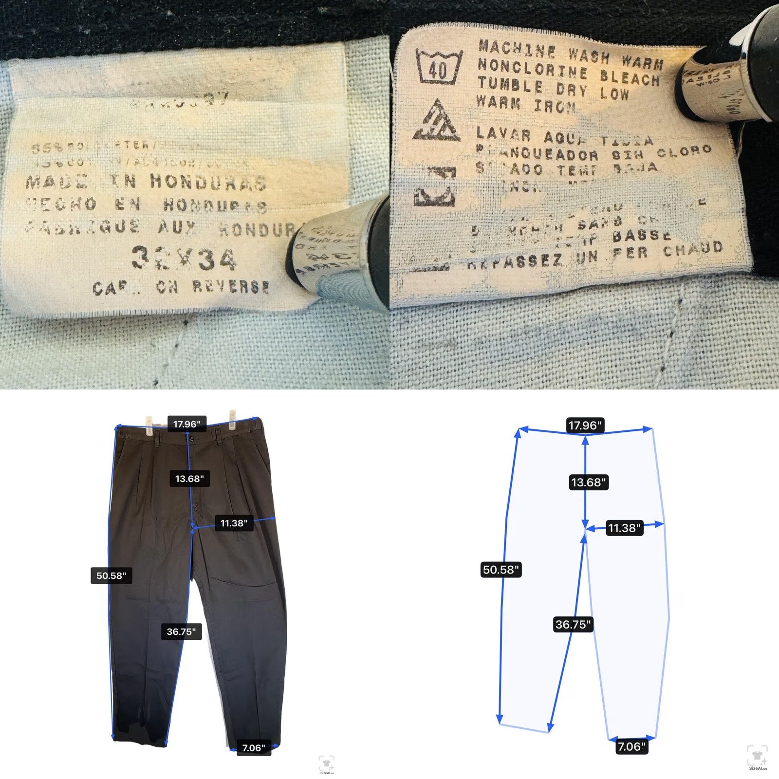 Dickies Dickies Pants Mens 36x34 Black Khakis Relaxed Canvas Polyester Blend Zip Fly Pants Mens Regular 36 Black Khakis Dickies Logo Pocket Belted Zip Fly USA Size US 36 / EU 52 - 8 Thumbnail