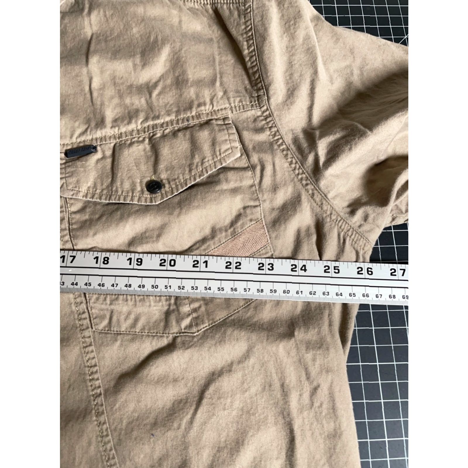 Vintage VINTAGE Girbaud Button-Up Shirt Men's 3XL Beige Short Sleeve Cotton Y2K Retro Size US XXL / EU 58 / 5 - 5 Thumbnail