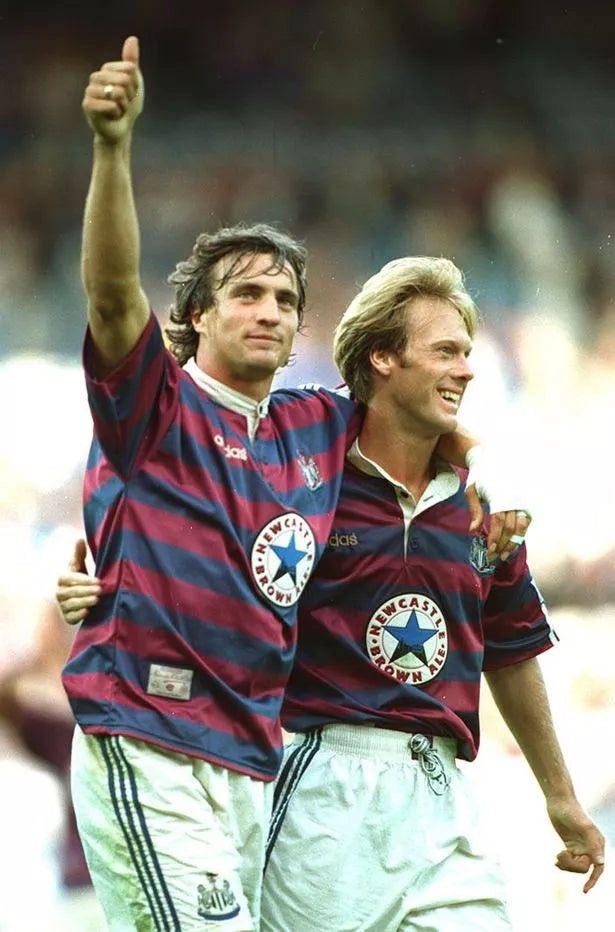 Adidas × Vintage 95/96 Newcastle United Ginola Away Shirt Size US L / EU 52-54 / 3 - 18 Thumbnail