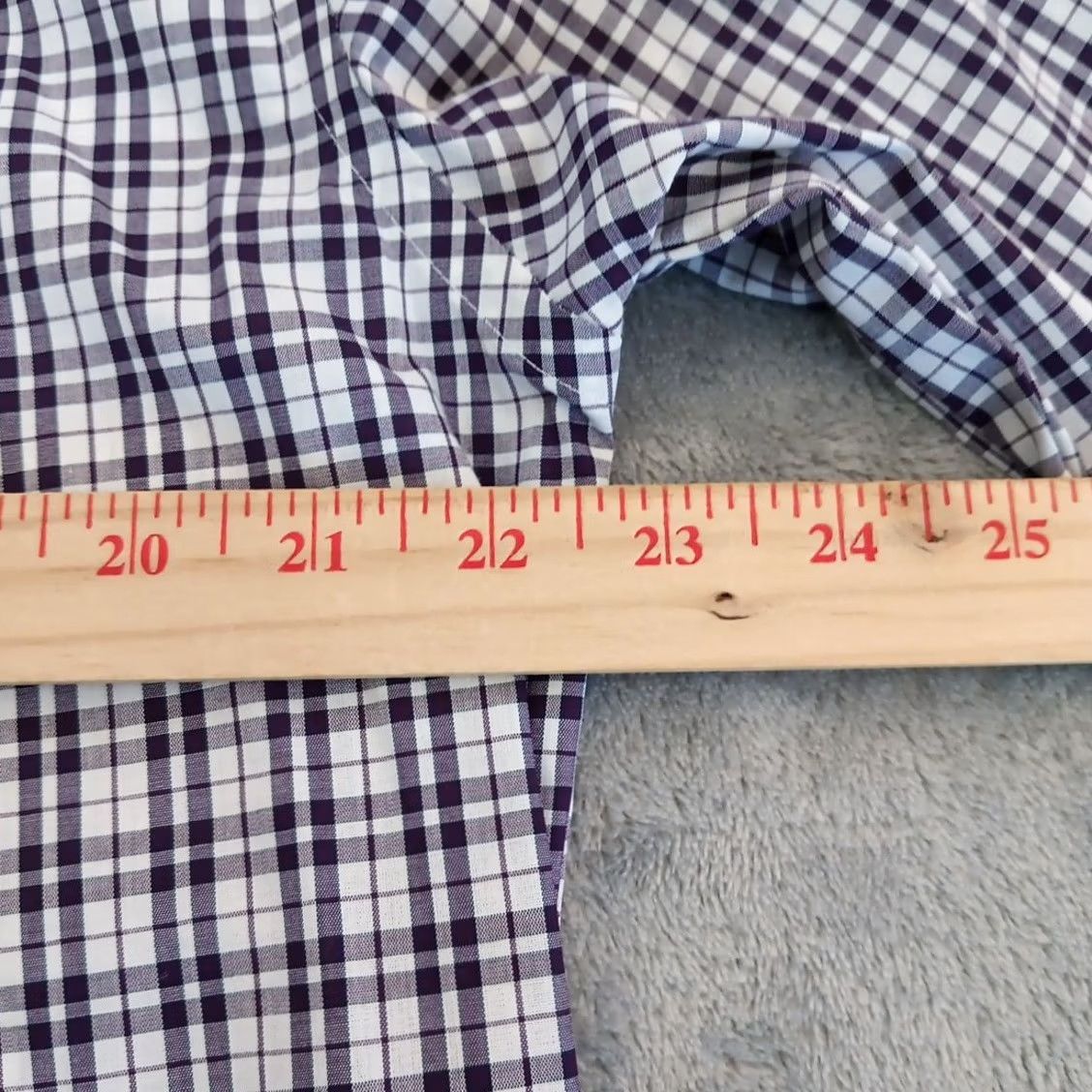 Stafford Stafford Shirt Mens Size 16 Tall Purple Plaid Long Sleeve Button Up Size US L / EU 52-54 / 3 - 7 Thumbnail